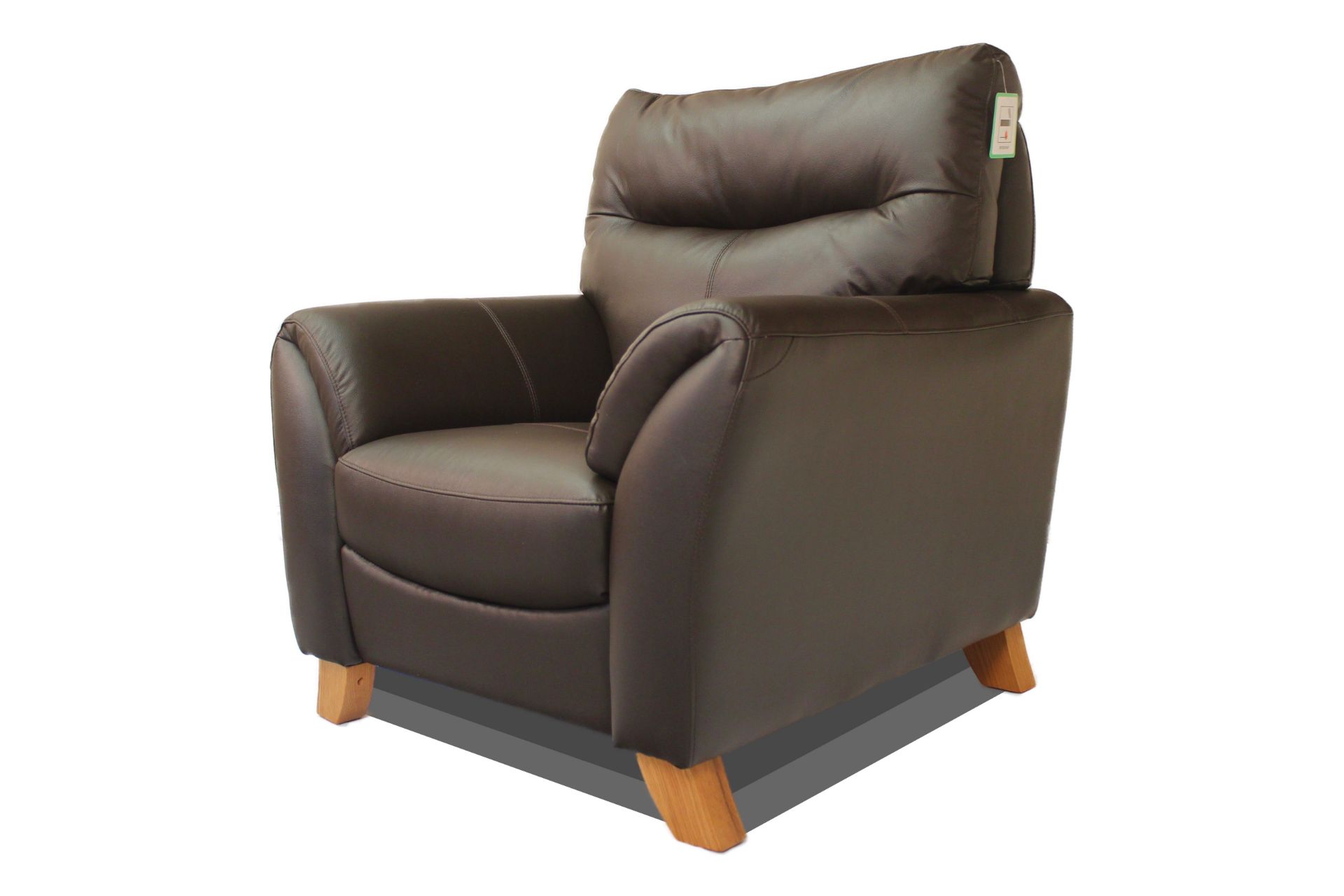 Brand new and boxed Cottesmore Brown Leather Arm Chair - Image 3 of 3