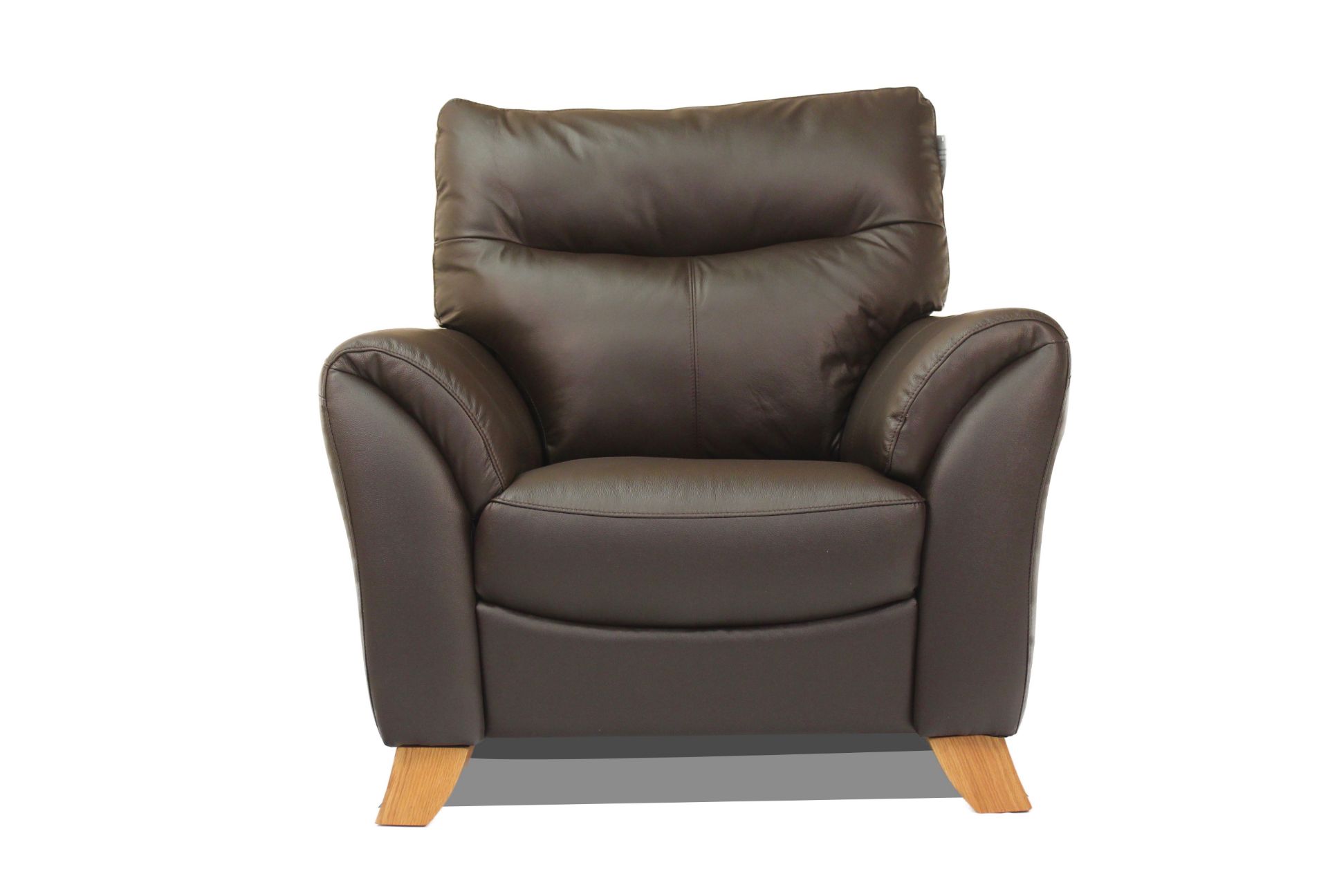Brand new and boxed Cottesmore Brown Leather Arm Chair - Image 2 of 3