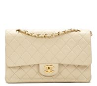 Chanel, Ivory Quilted Lambskin Vintage Medium Classic Double Flap Bag