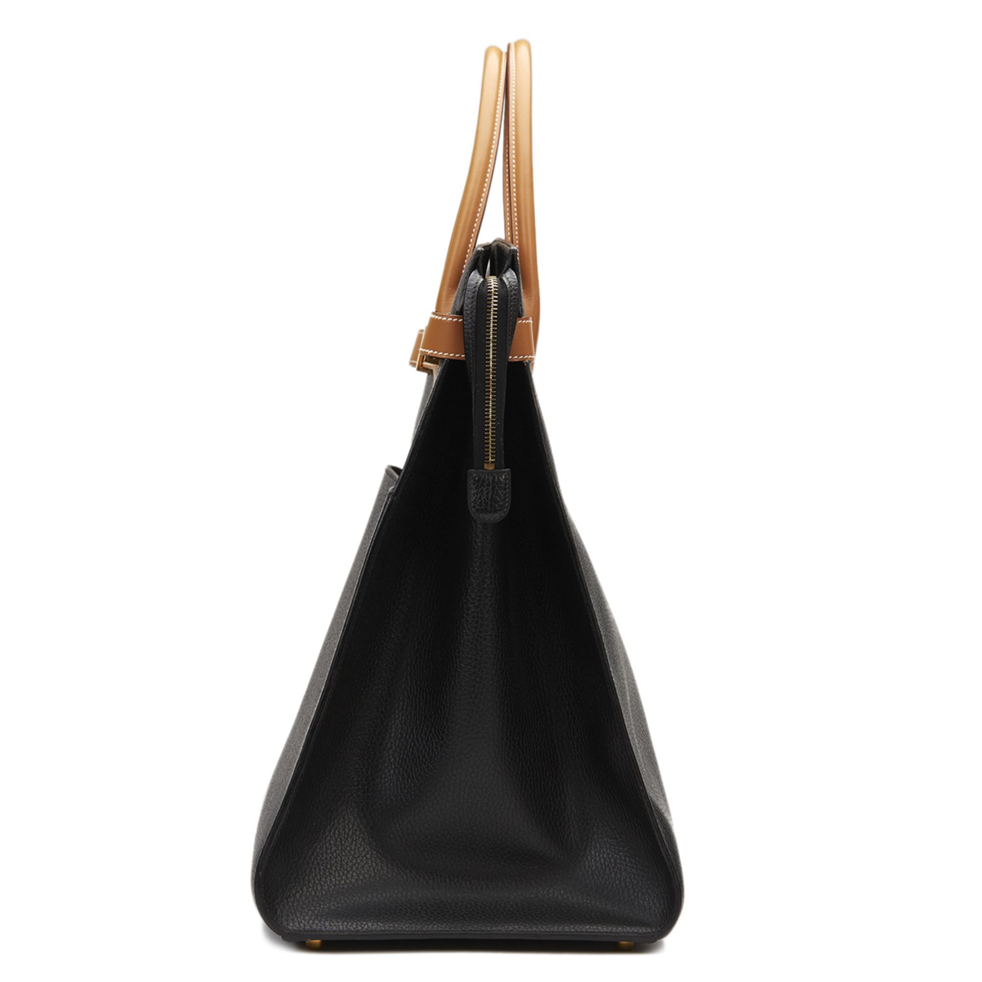 Hermès Black Ardennes Leather & Barenia Leather Vintage Airport Bag - Image 3 of 10