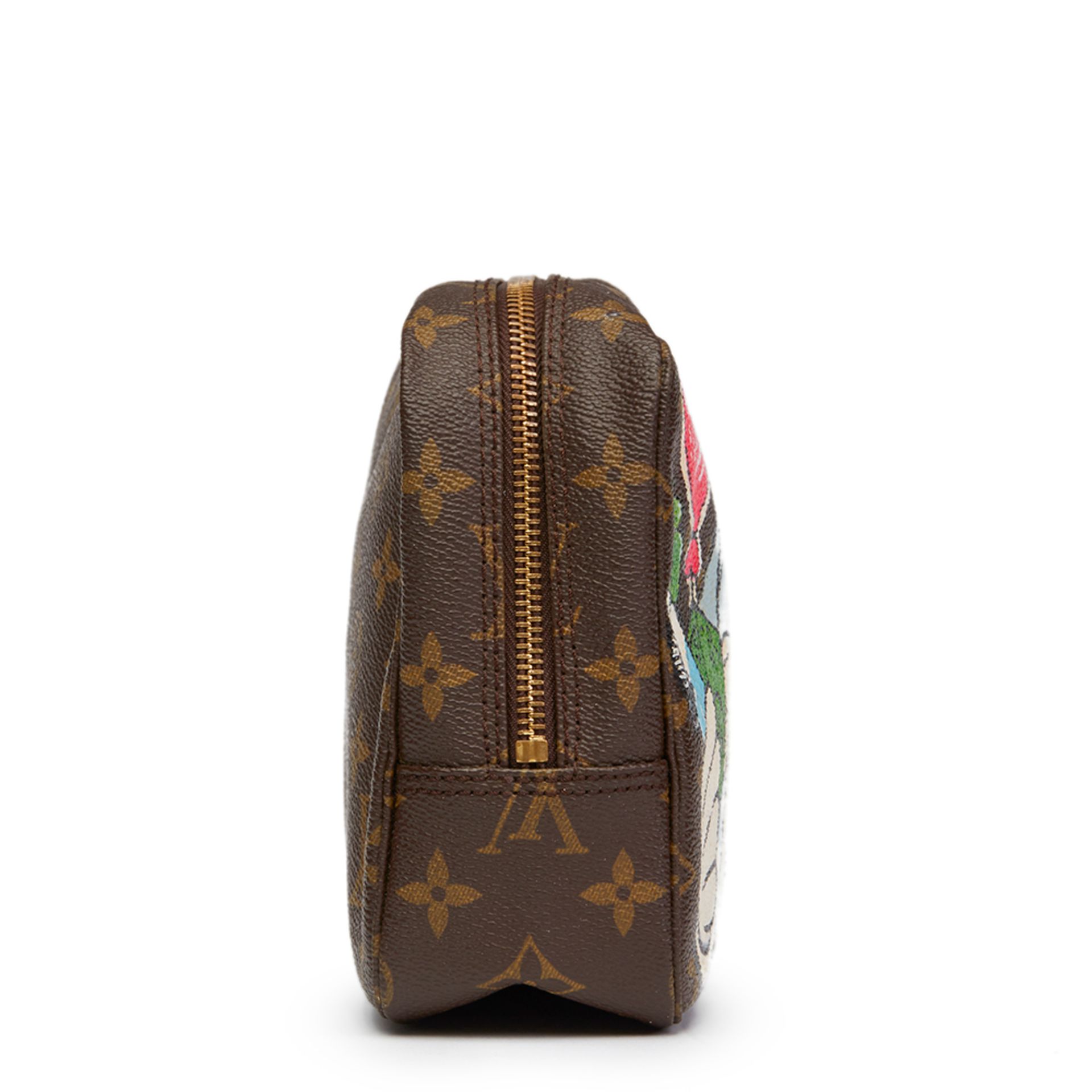 Louis Vuitton Hand-Painted 'Lonely For You Only' X Year Zero London Toiletry Pouch - Bild 3 aus 9