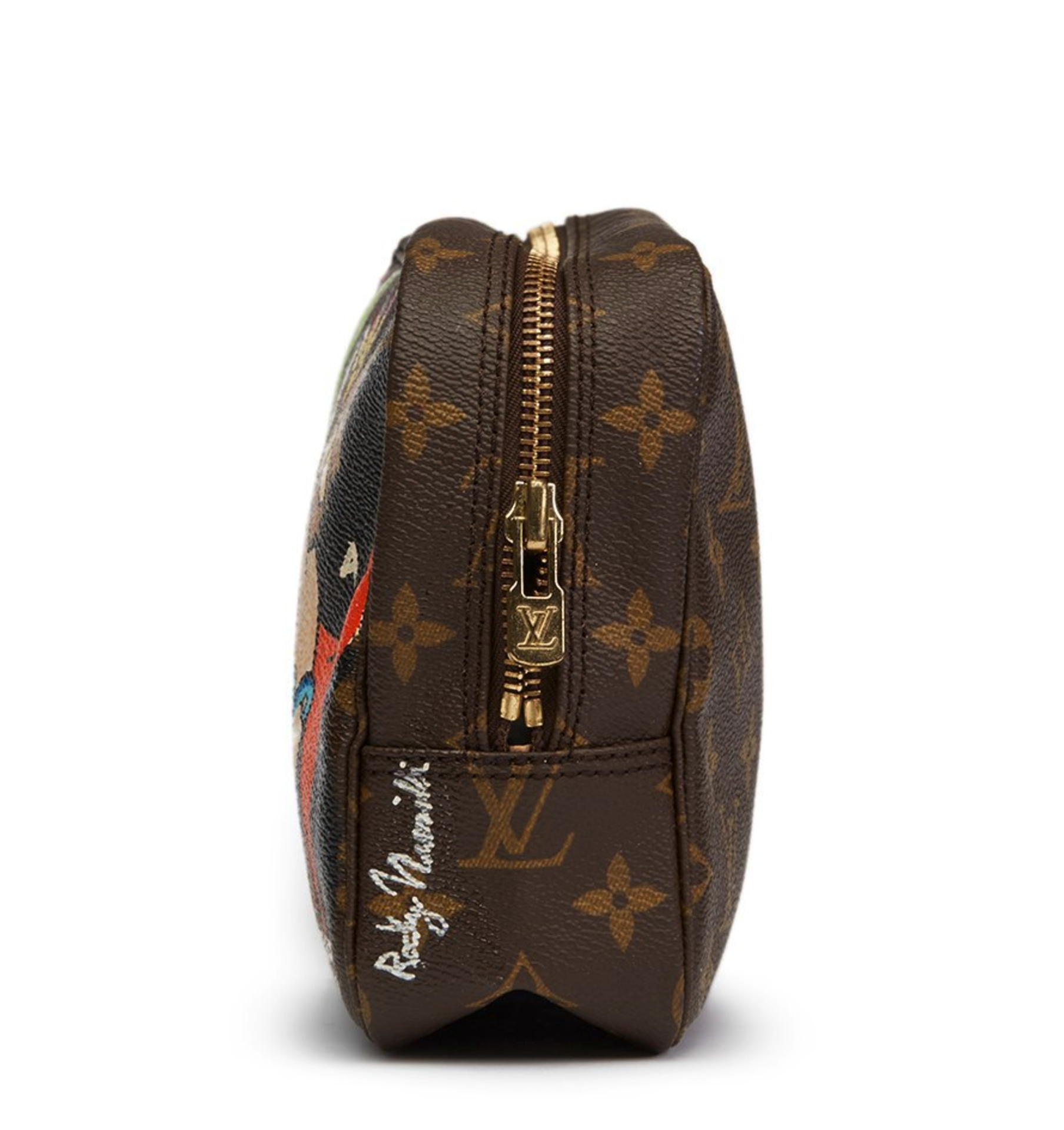 Louis Vuitton Hand-Painted 'Sick Of It All' X Year Zero London Toiletry Pouch - Image 6 of 11