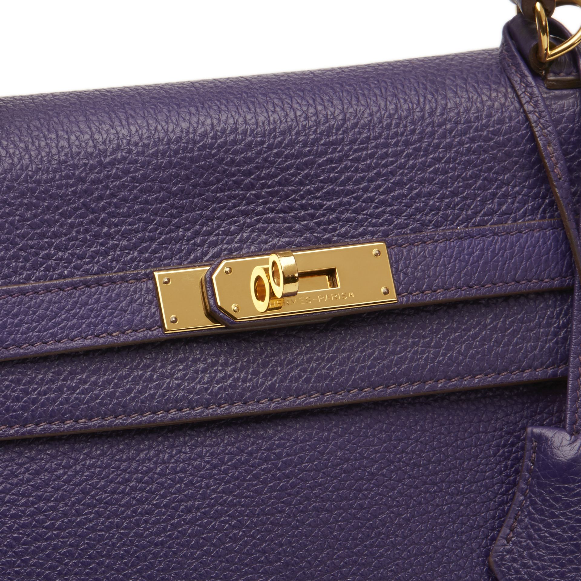 Hermès Violet Togo Leather Kelly 35Cm Retourne - Bild 6 aus 8