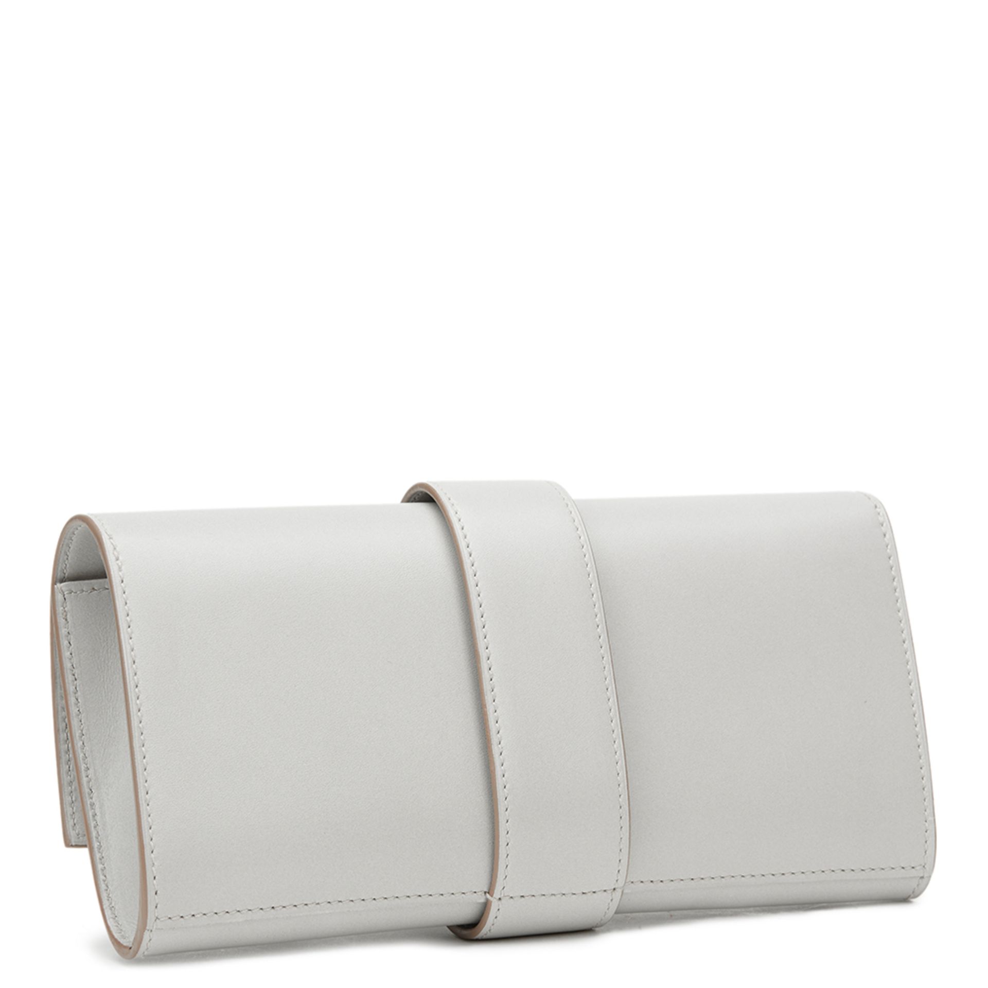 Hermès Gris Perle Tadelakt Leather Medor 23 Clutch - Image 3 of 11