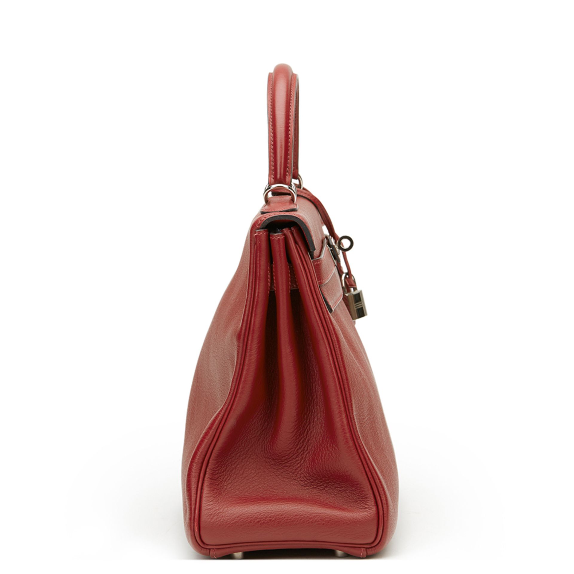 Hermès Rouge H Evergrain Leather Kelly 32Cm Retourne - Image 3 of 10