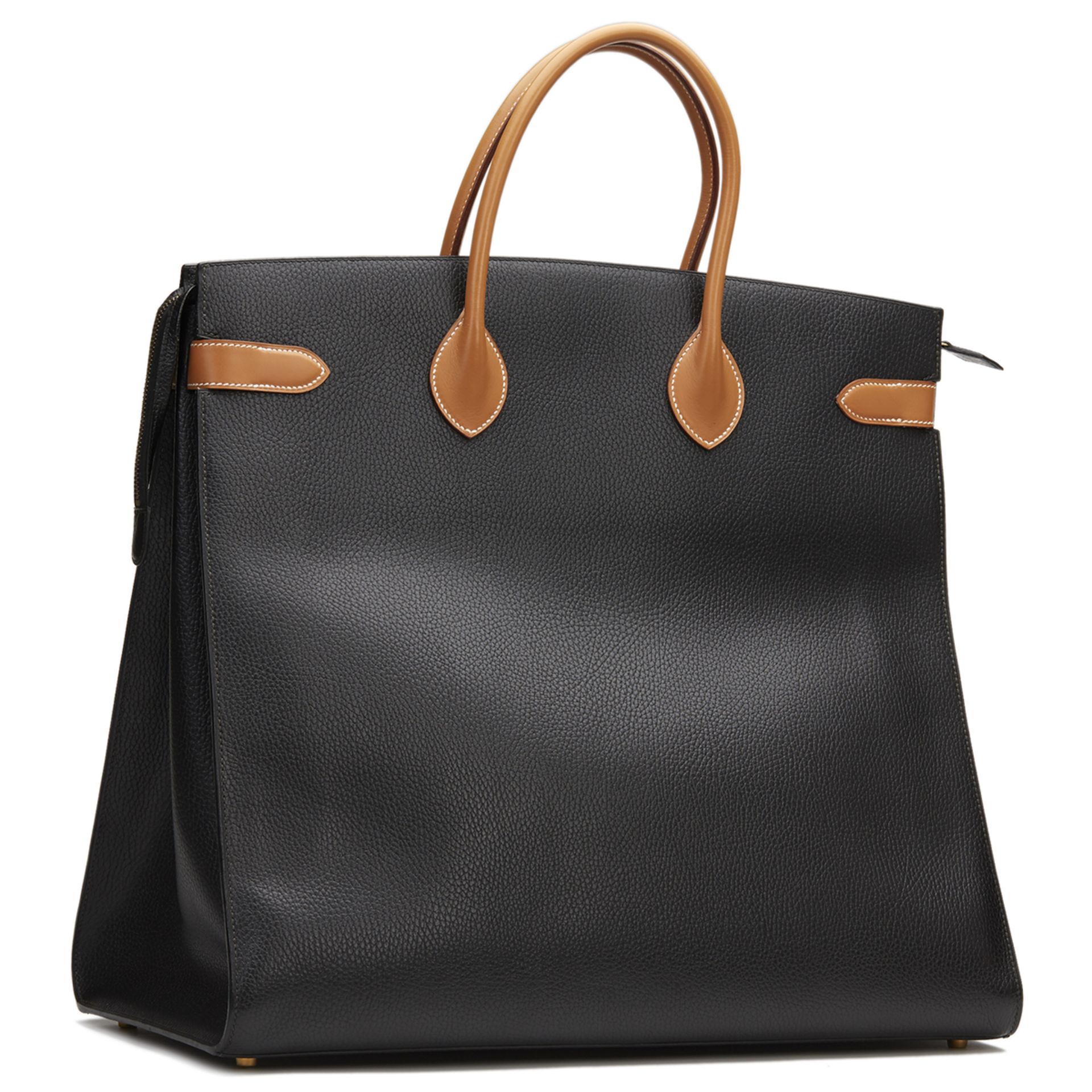 Hermès Black Ardennes Leather & Barenia Leather Vintage Airport Bag - Image 5 of 10
