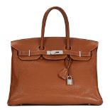 Hermès Gold Clemence Leather Birkin 35Cm