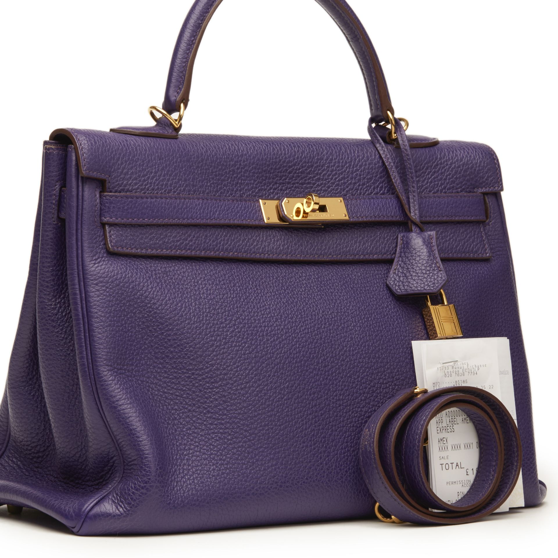 Hermès Violet Togo Leather Kelly 35Cm Retourne - Bild 8 aus 8