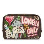 Louis Vuitton Hand-Painted 'Lonely For You Only' X Year Zero London Toiletry Pouch