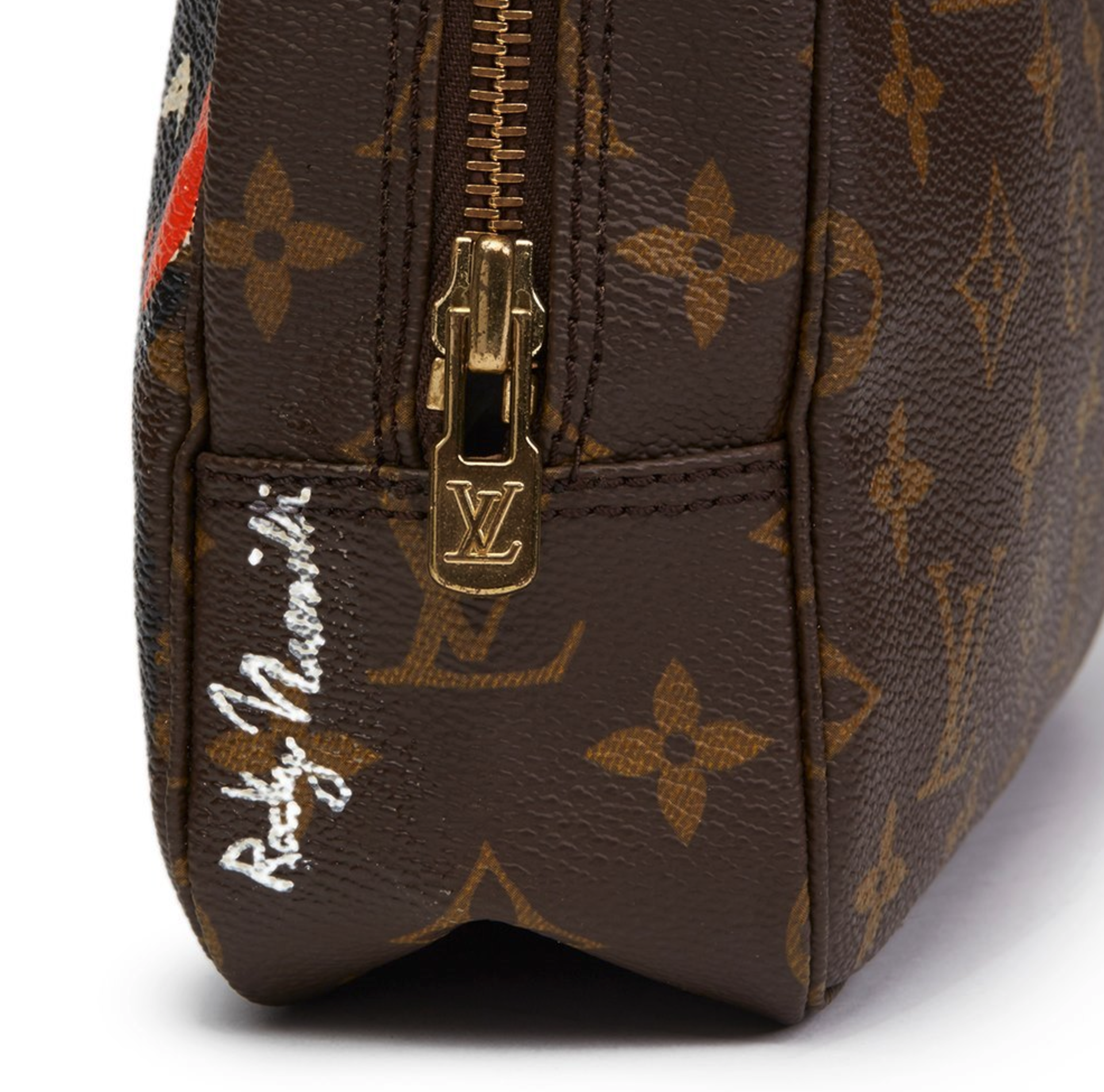 Louis Vuitton Hand-Painted 'Sick Of It All' X Year Zero London Toiletry Pouch - Image 2 of 11