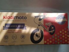 Kiddimoto Balance Bike Super Junior Pastel Dotty Bike RRP £99.99