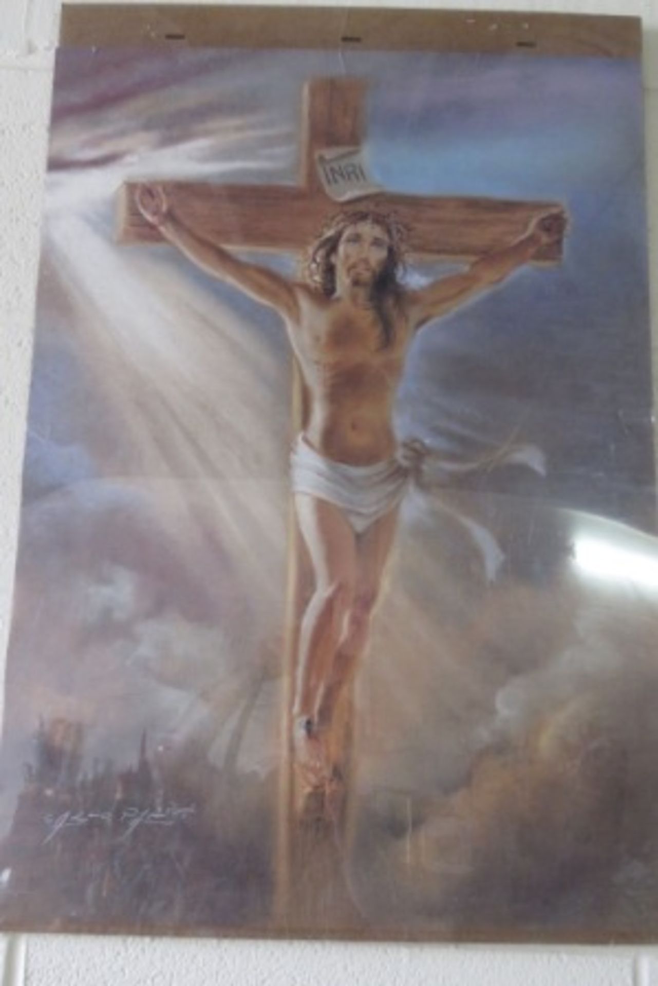 Limited edition crucifixion print by carlo pariti - Image 3 of 3