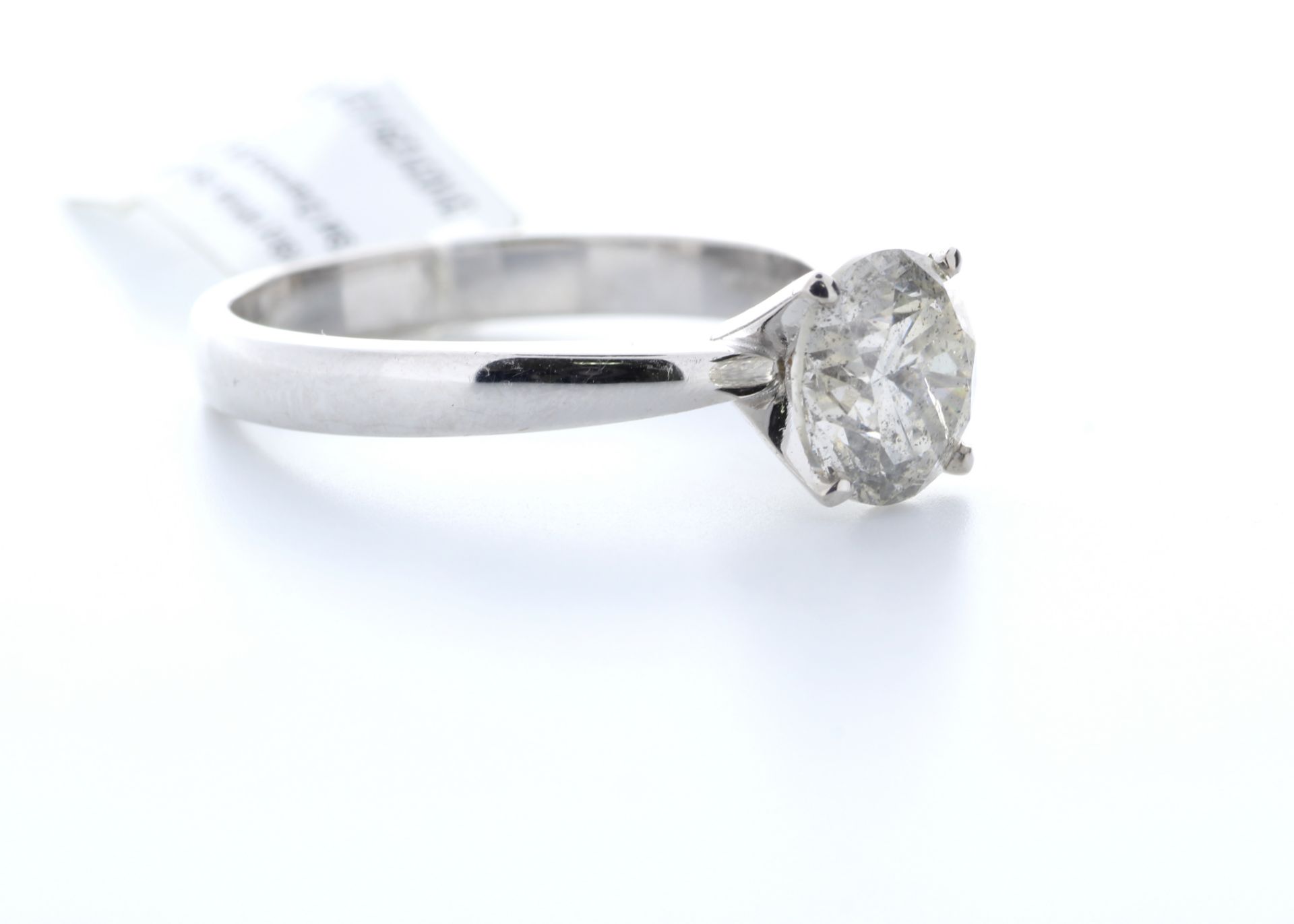 18ct White Gold Single Stone Claw Set Diamond Ring 2.10 - Image 2 of 2