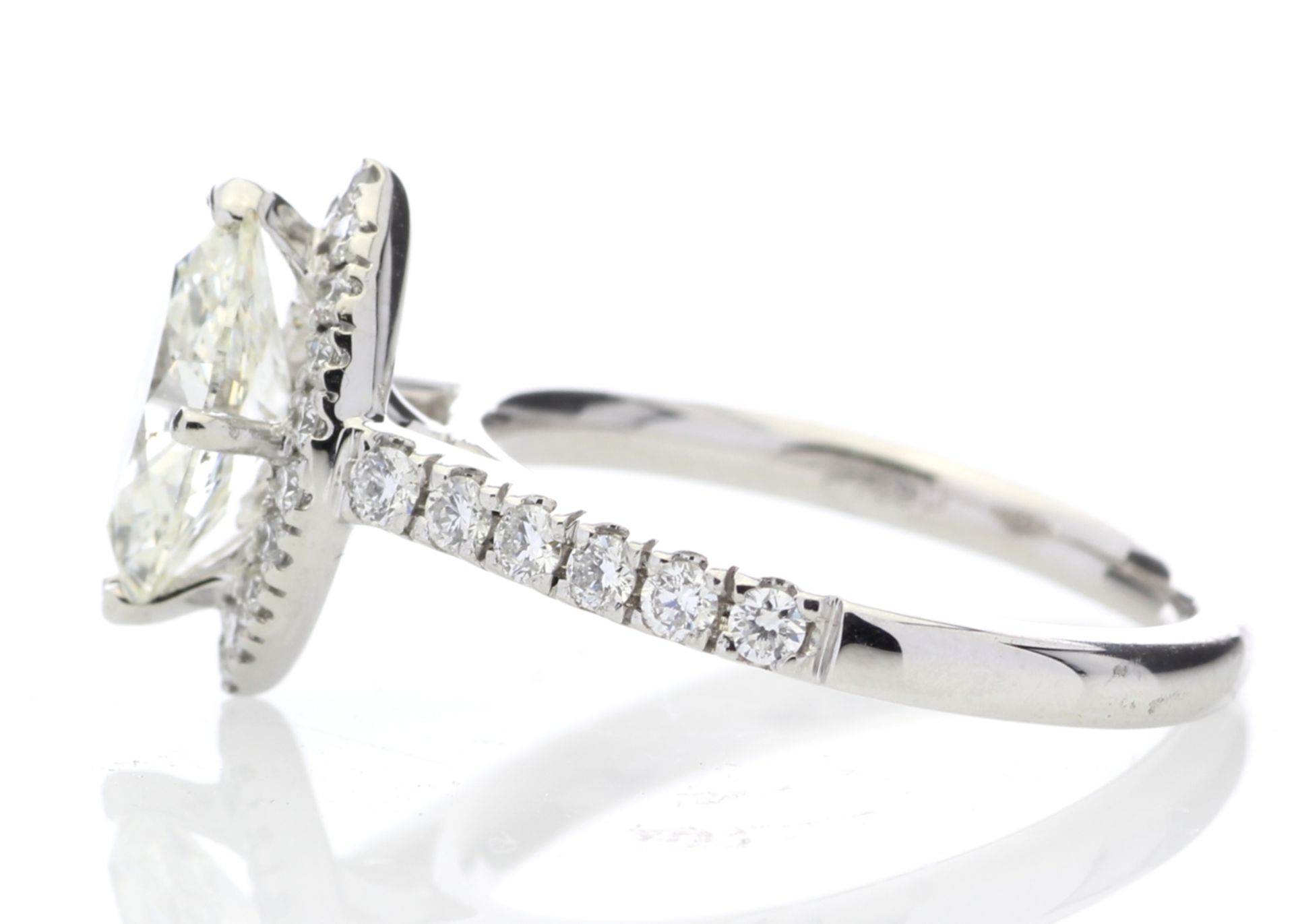 Platinum Single Stone Marquise Cut Diamond Ring (1.04) 1.43 - Image 2 of 4