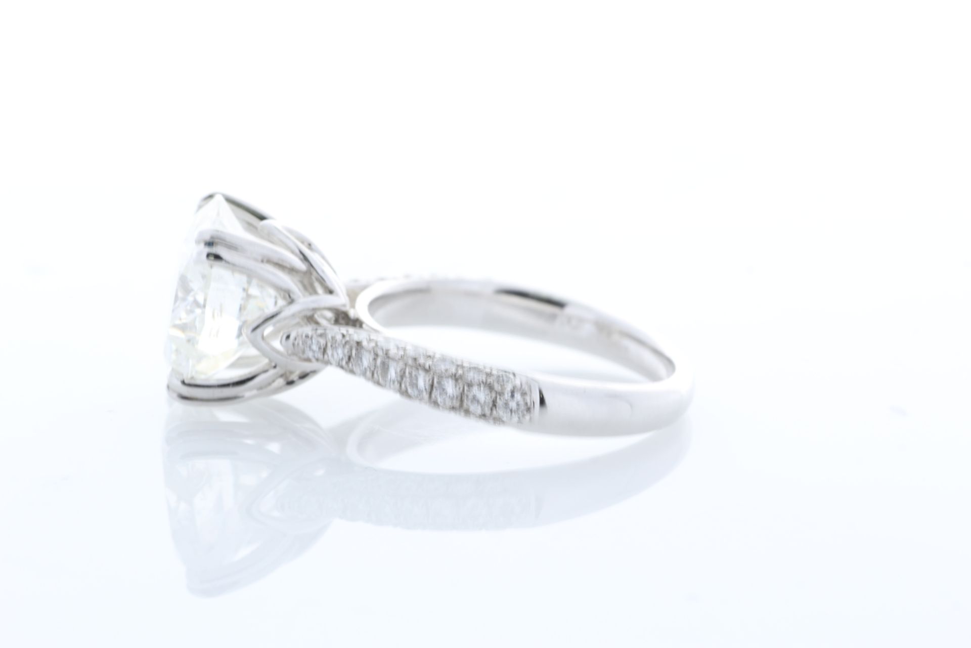 18ct White Gold Single Stone Claw Set With Stone Set Shoulders Diamond Ring 5.00 - Bild 3 aus 16