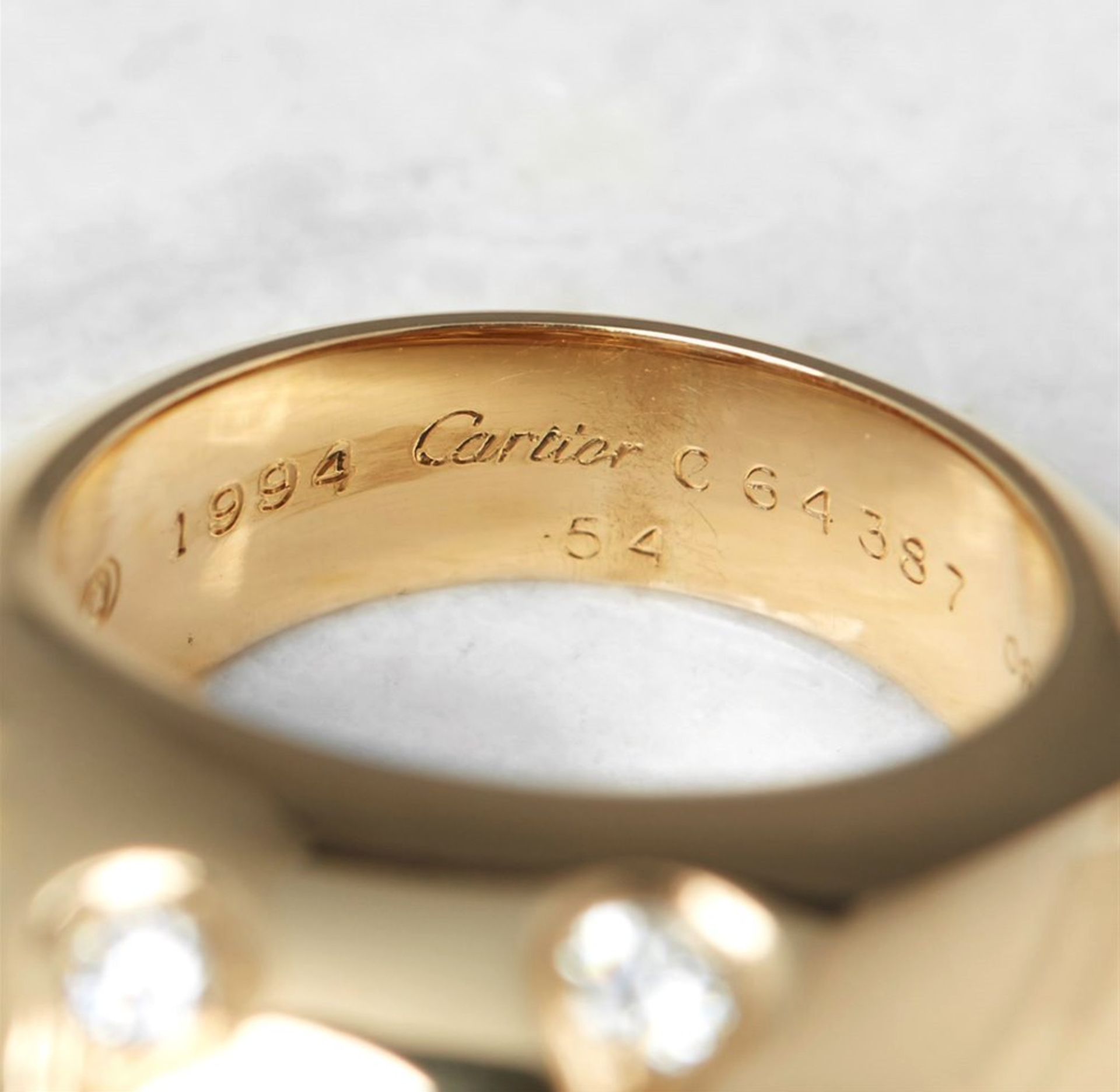 Cartier, 18k Yellow Gold 1.00ct Diamond Bombe Ring - Bild 4 aus 8