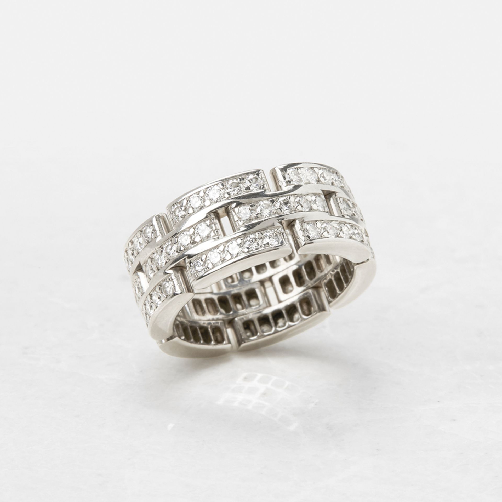 Cartier, 18k White Gold Diamond Maillon Ring