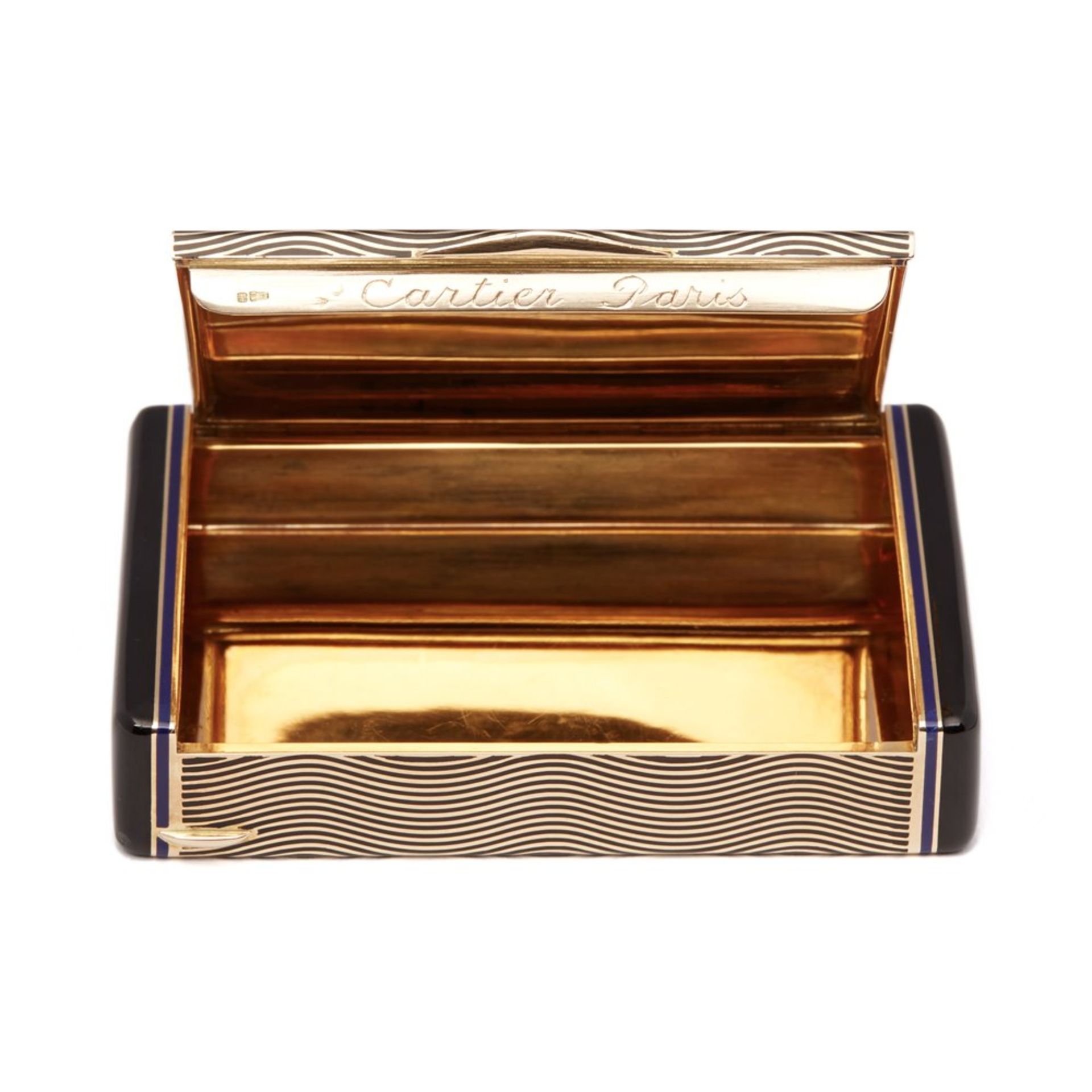 Cartier, 18k Gold & Enamel Art Deco Vanity Case - Image 4 of 14