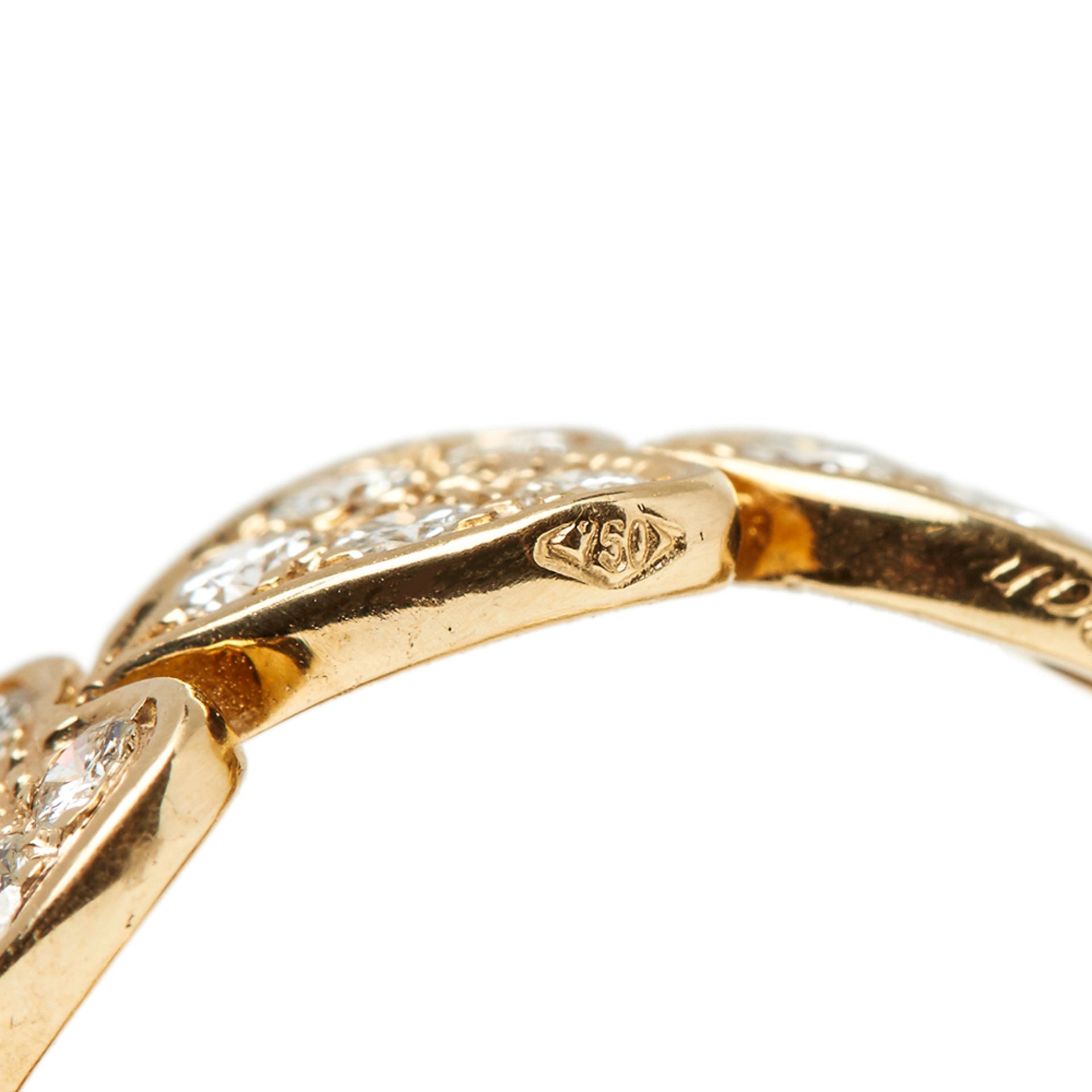 Cartier, 18k Yellow Gold Diamond Heart Ring - Bild 8 aus 9