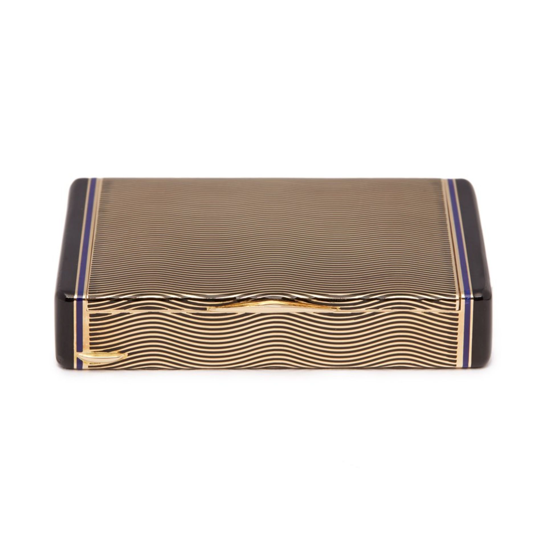 Cartier, 18k Gold & Enamel Art Deco Vanity Case