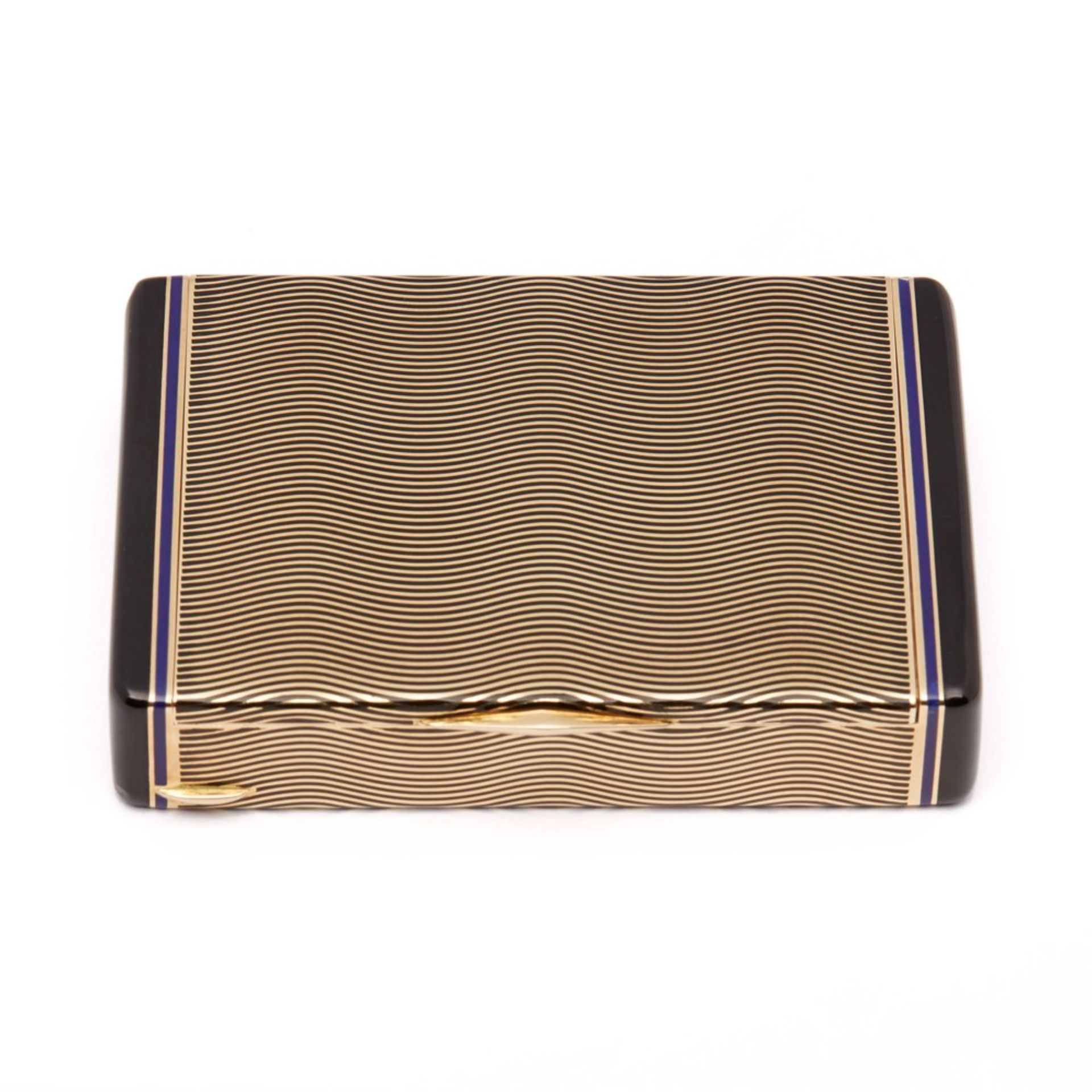 Cartier, 18k Gold & Enamel Art Deco Vanity Case - Bild 3 aus 14