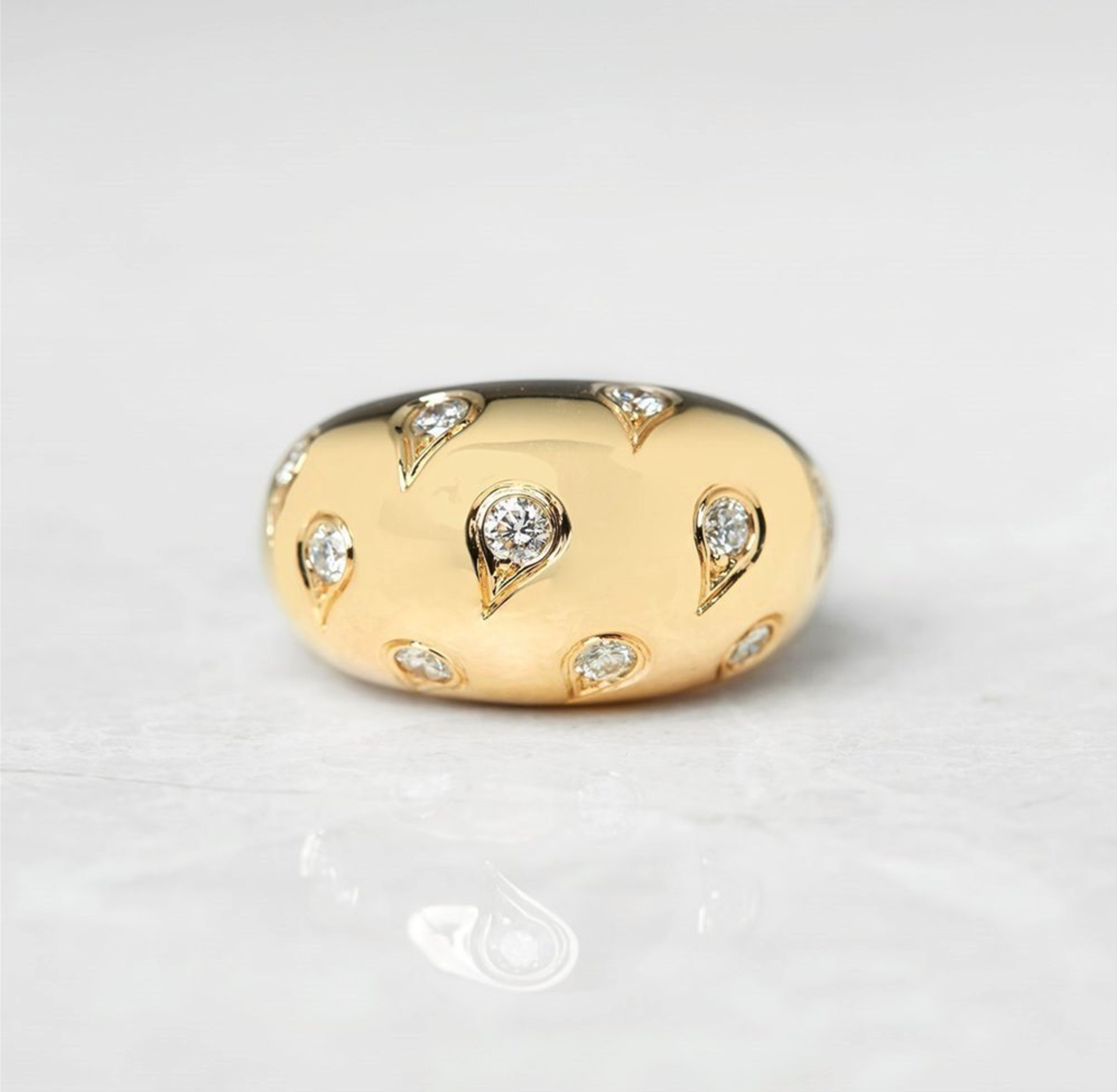 Cartier, 18k Yellow Gold 1.00ct Diamond Bombe Ring - Bild 6 aus 8