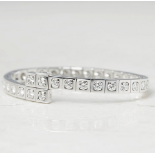 Cartier, 18k White Gold 6.00ct Diamond Tectonique Bracelet