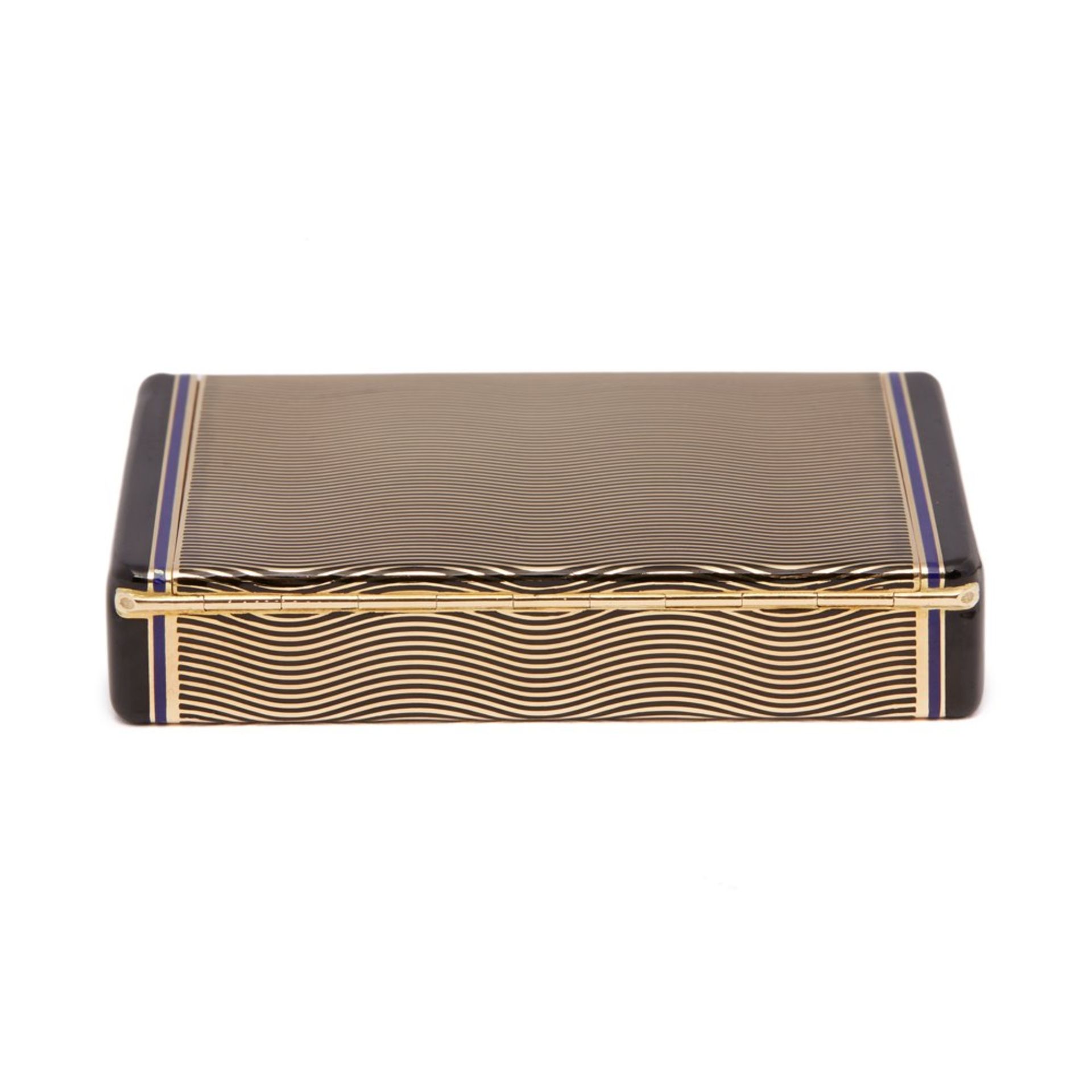 Cartier, 18k Gold & Enamel Art Deco Vanity Case - Bild 6 aus 14