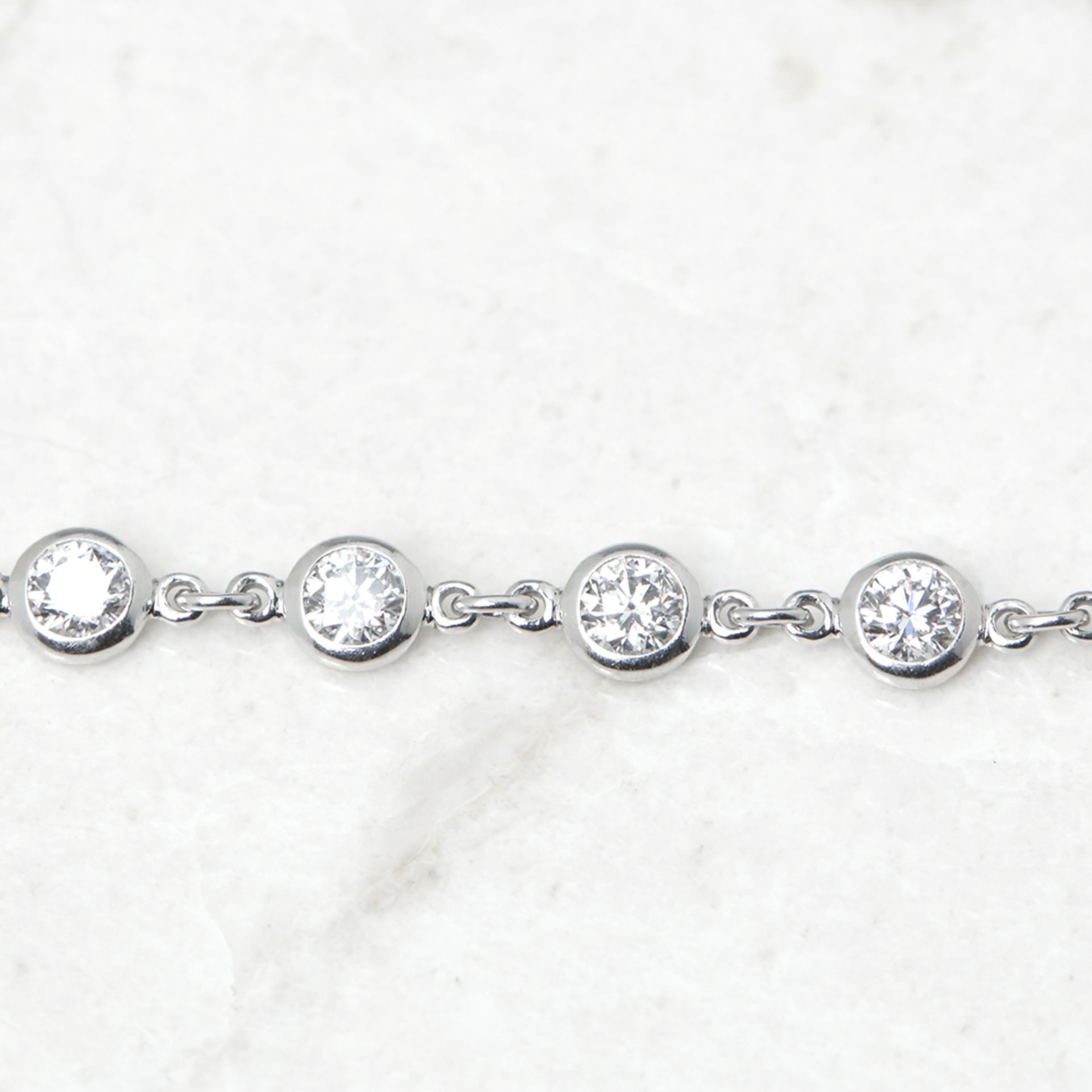 Tiffany & Co. Platinum 2.30ct Diamonds By The Yard Bracelet - Bild 3 aus 7