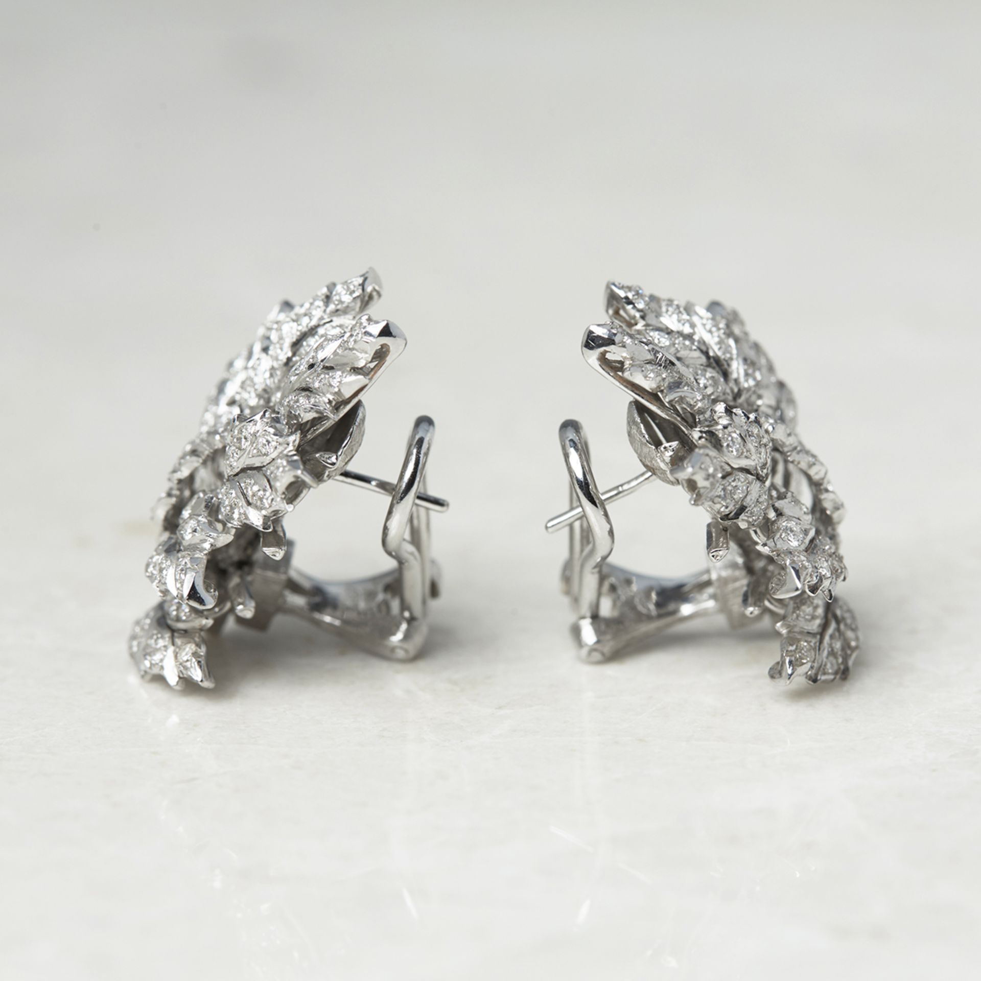 Buccellati 18k White Gold South Sea Pearl & 2.71ct Diamond Drop Earrings - Image 5 of 13
