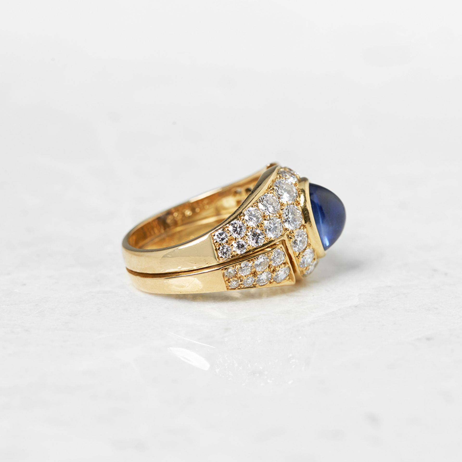 Bulgari 18k Yellow Gold 2.10ct Cabochon Sapphire & 1.75ct Diamond Ring - Image 3 of 8