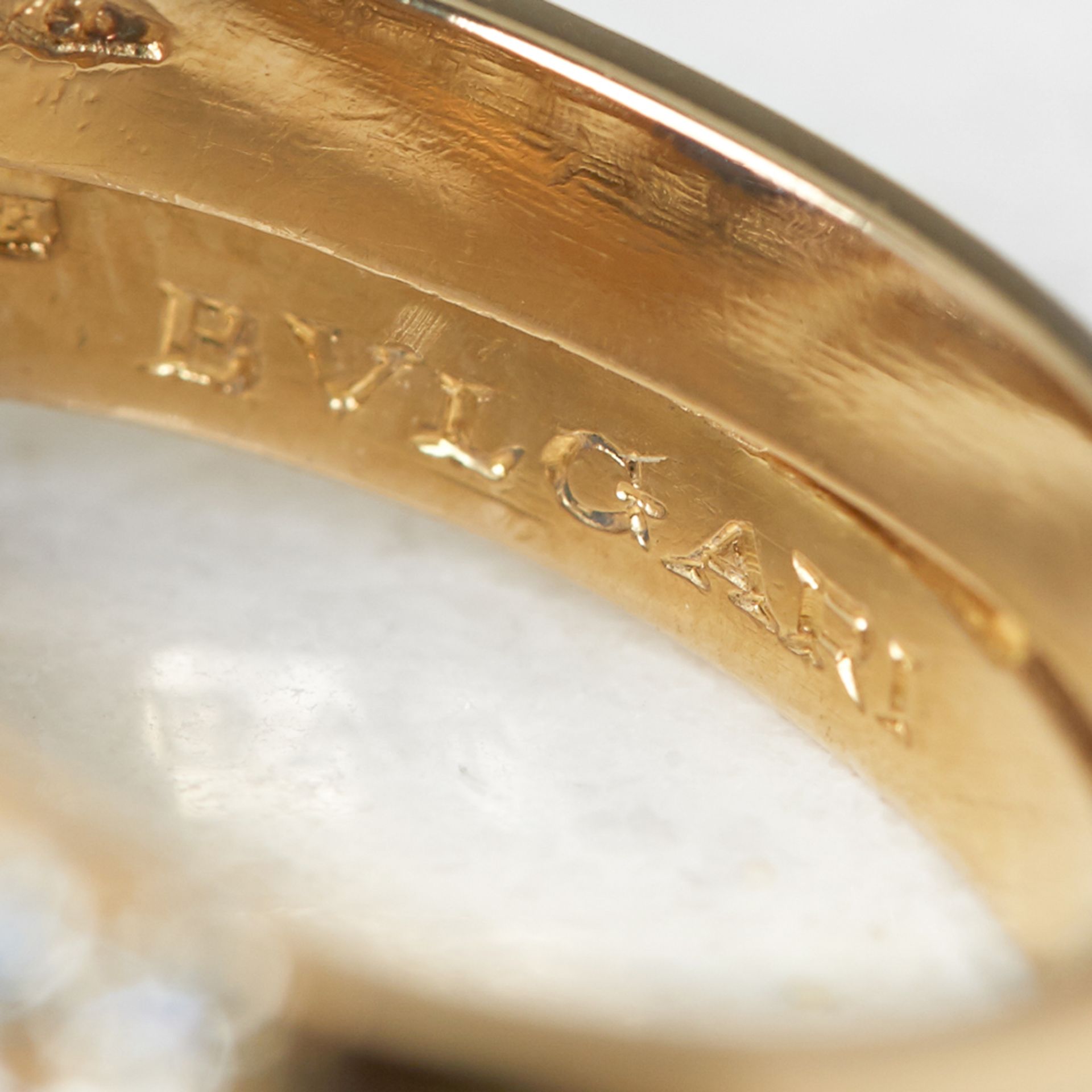 Bulgari 18k Yellow Gold 2.10ct Cabochon Sapphire & 1.75ct Diamond Ring - Bild 6 aus 8