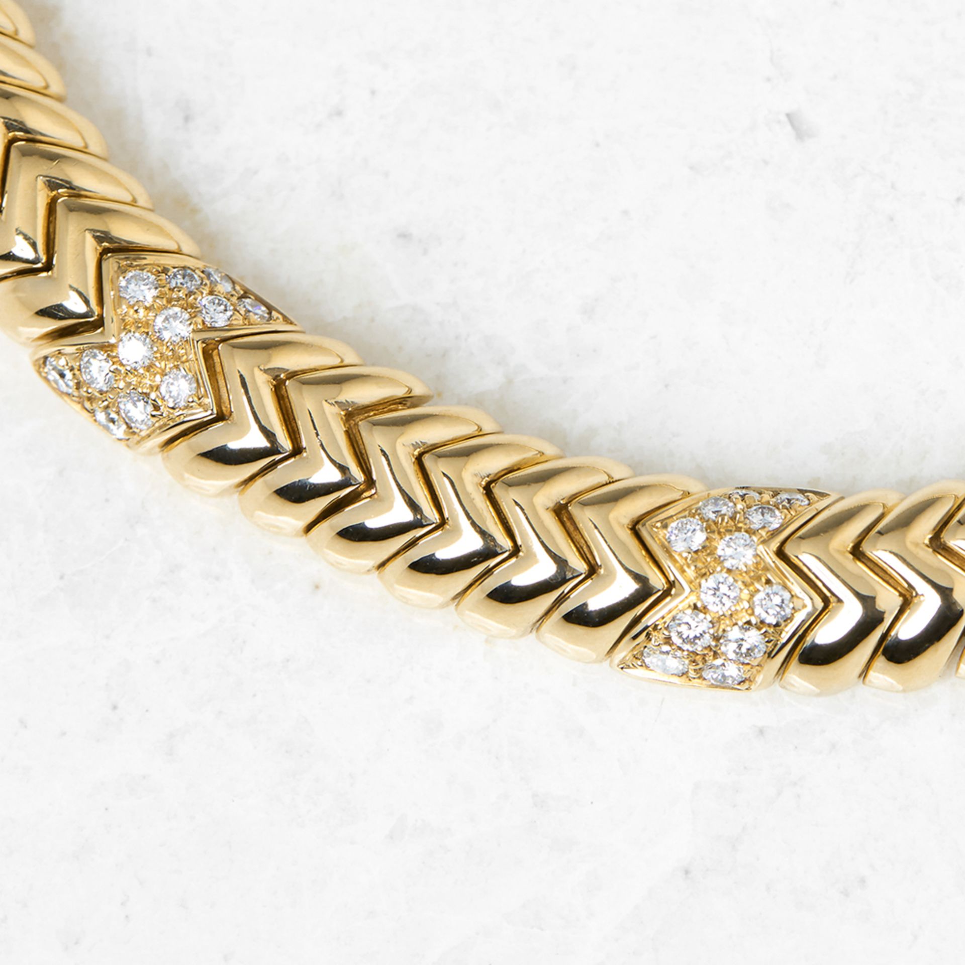 Bulgari 18k Yellow Gold 3.00ct Diamond Link Necklace - Image 2 of 6