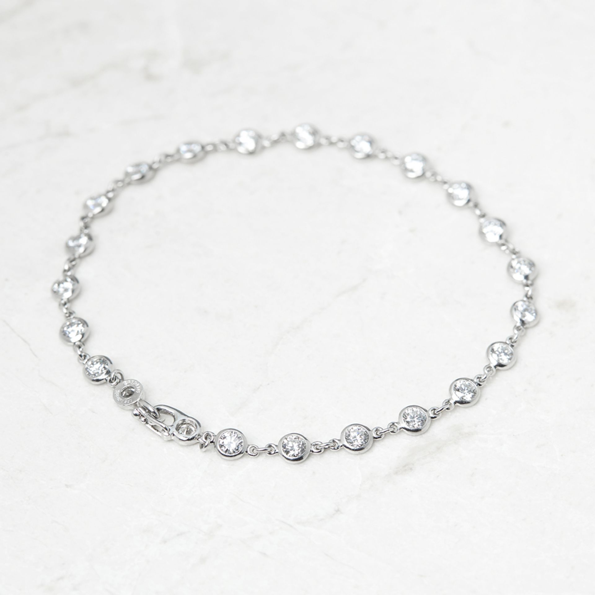 Tiffany & Co. Platinum 2.30ct Diamonds By The Yard Bracelet - Bild 2 aus 7