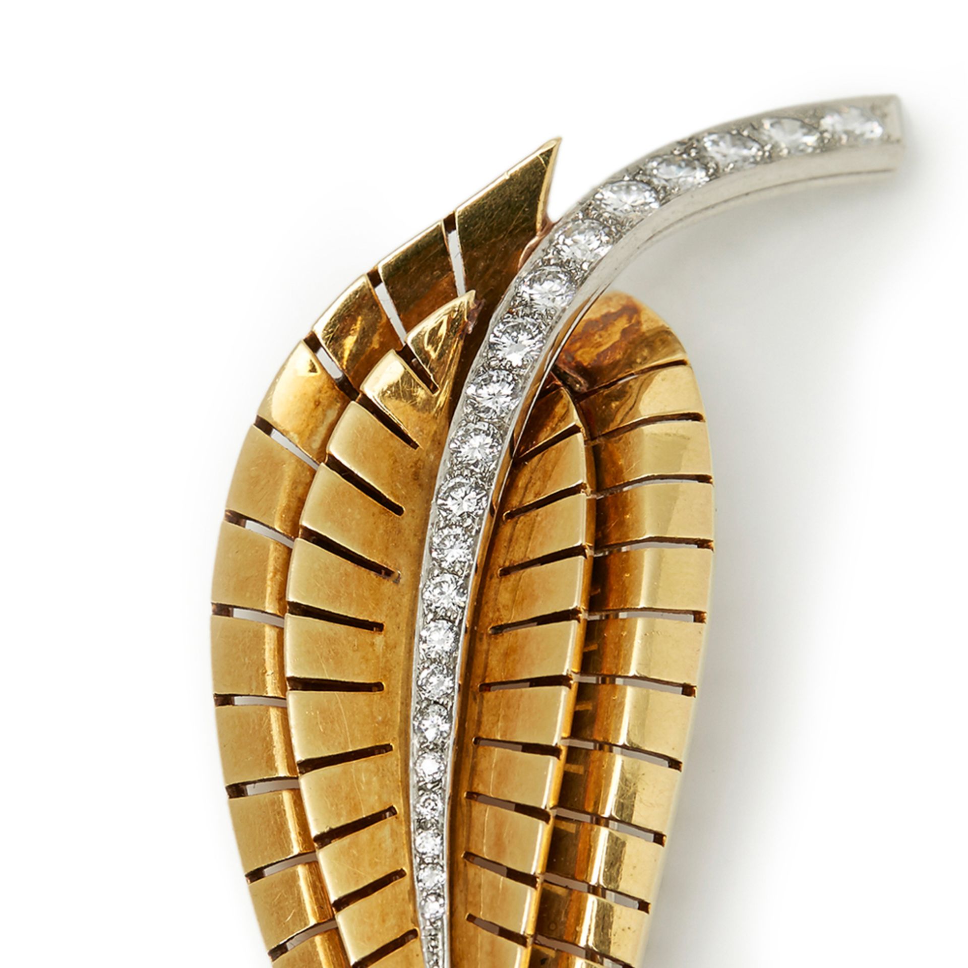 Van Cleef & Arpels 18k Yellow Gold Diamond Vintage Brooch - Image 3 of 6