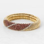 Van Cleef & Arpels 18k Yellow Gold Ruby & Diamond Bracelet