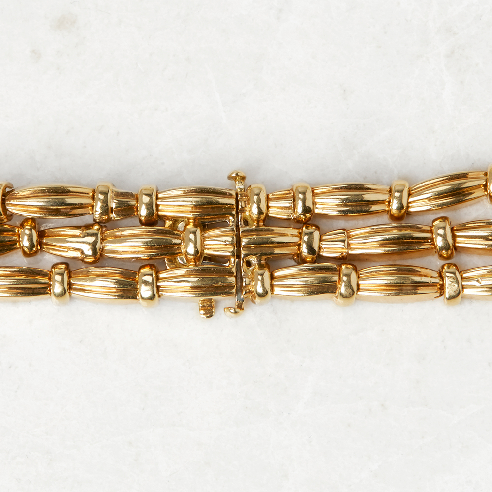 Tiffany & Co. 18k Yellow Gold Diamond Three Strand Necklace - Image 3 of 6