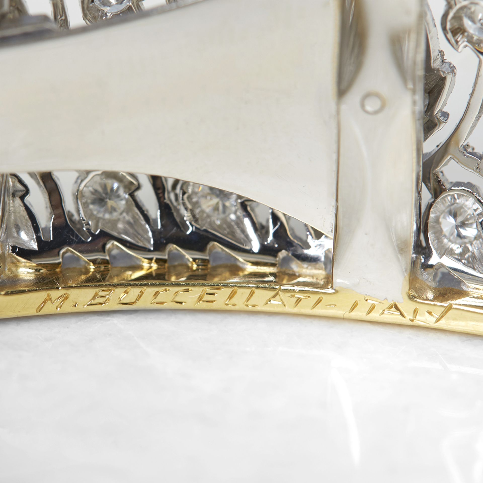 Buccellati 18k White & Yellow Gold 5.00ct Diamond Cuff Bracelet - Bild 7 aus 8