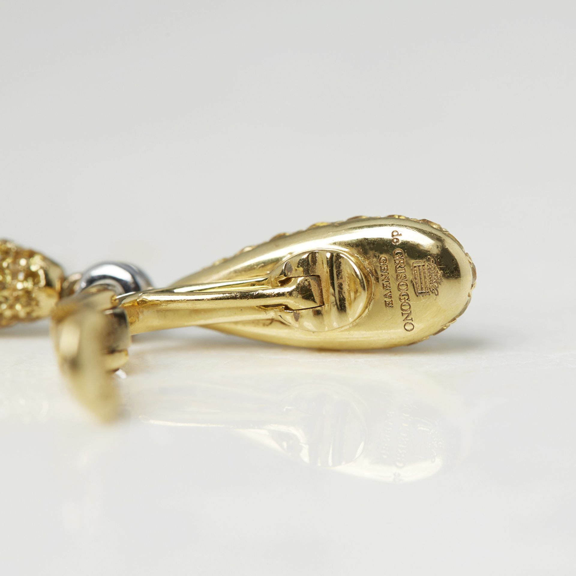 De Grisogono 18k Yellow Gold Diamond Gocce Earrings - Bild 6 aus 8