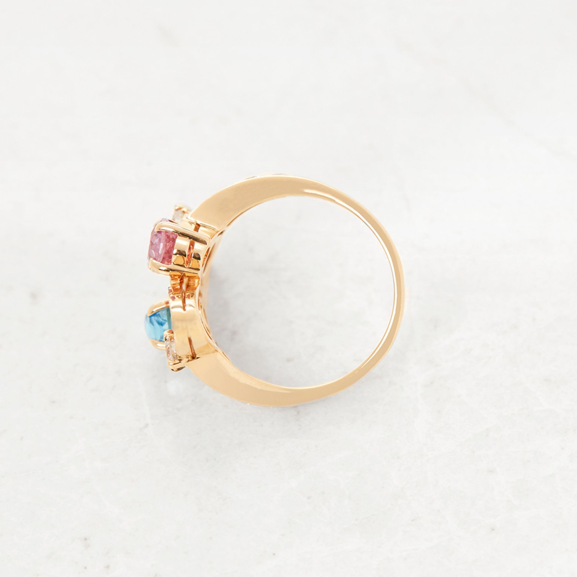 Bulgari 18k Yellow Gold Multi-Gemstone Allegra Ring - Image 5 of 7