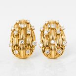 Tiffany & Co. 18k Yellow Gold Diamond Five Strand Earrings