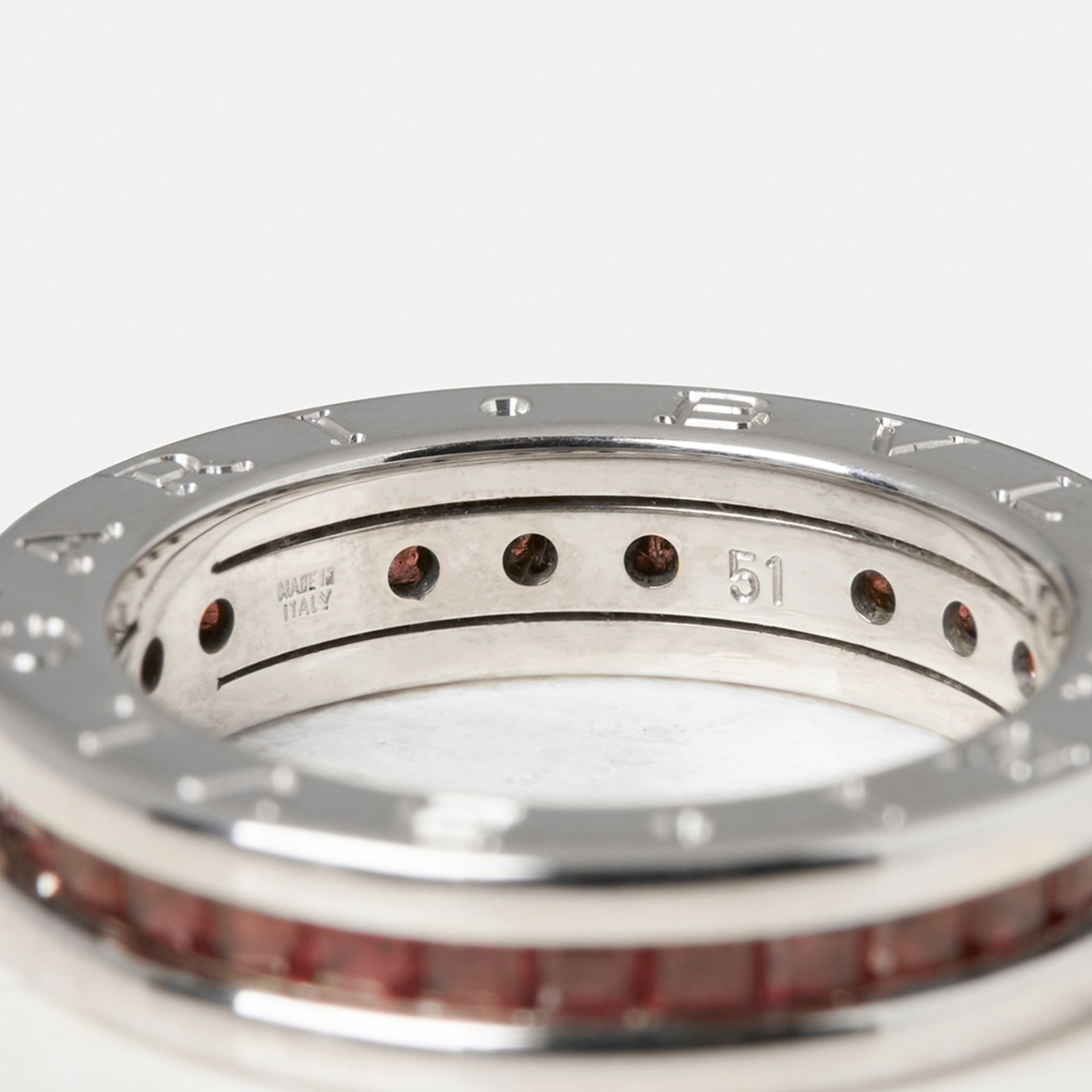 Bulgari 18k White Gold Garnet B.Zero 1 Ring - Image 5 of 9