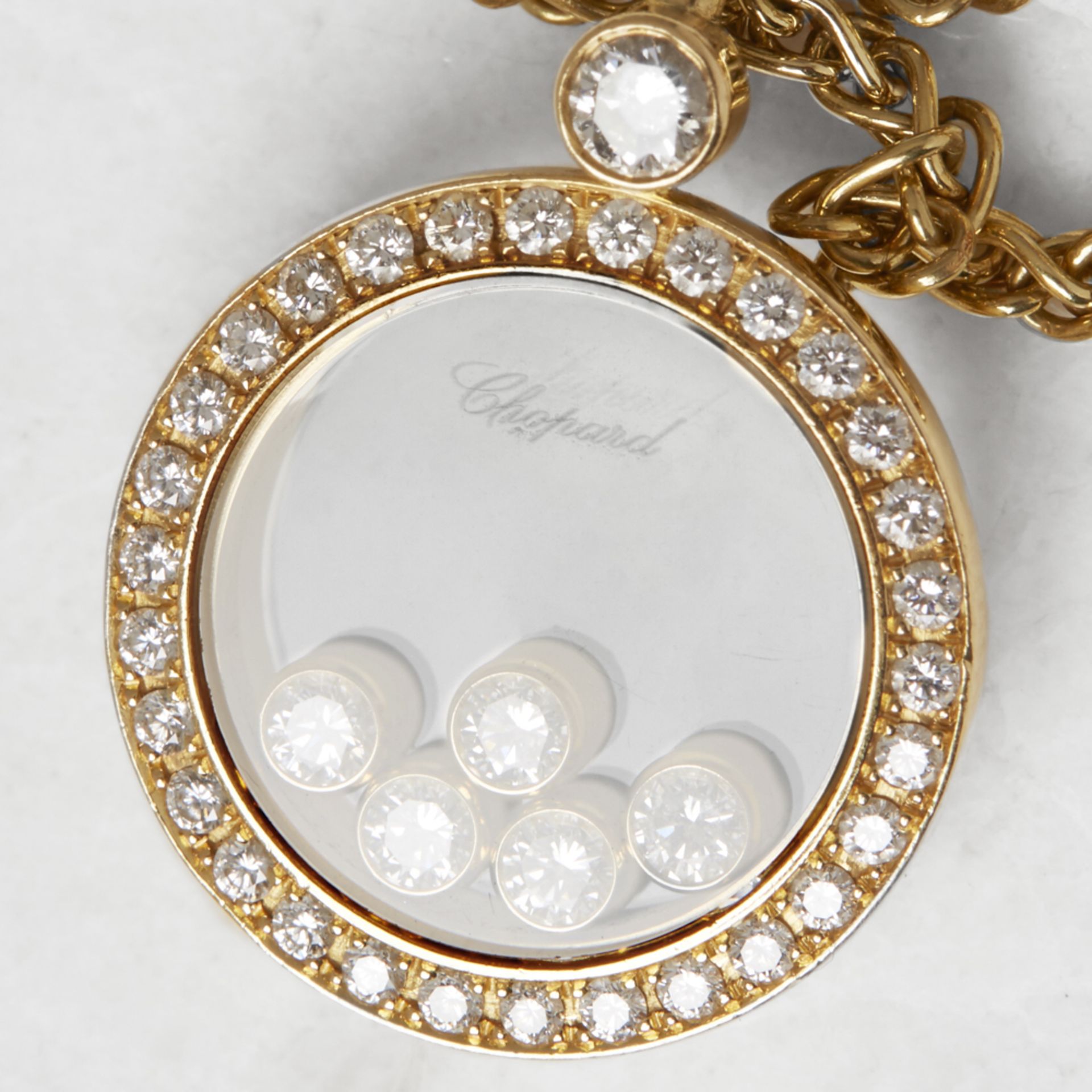 Chopard 18k Yellow Gold Happy Diamonds Necklace - Image 3 of 9