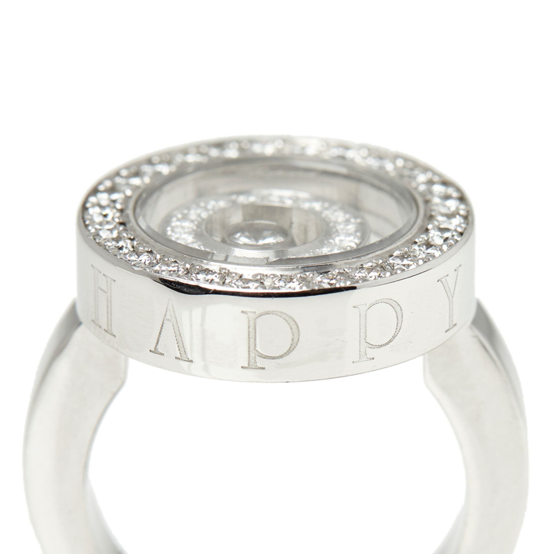 Chopard 18k White Gold Diamond Happy Spirit Ring - Image 7 of 9
