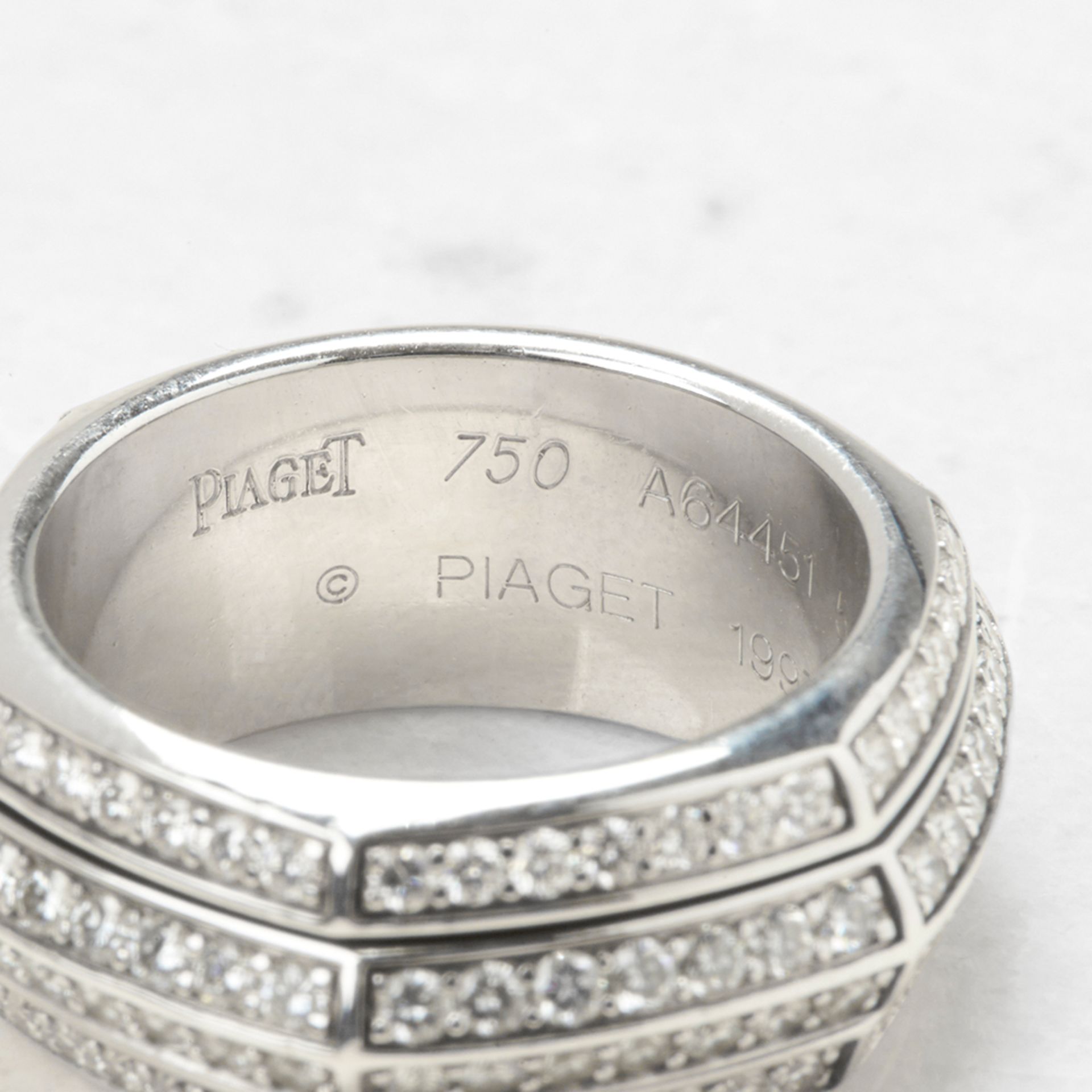 Piaget 18k White Gold Diamond Possession Ring - Image 6 of 7