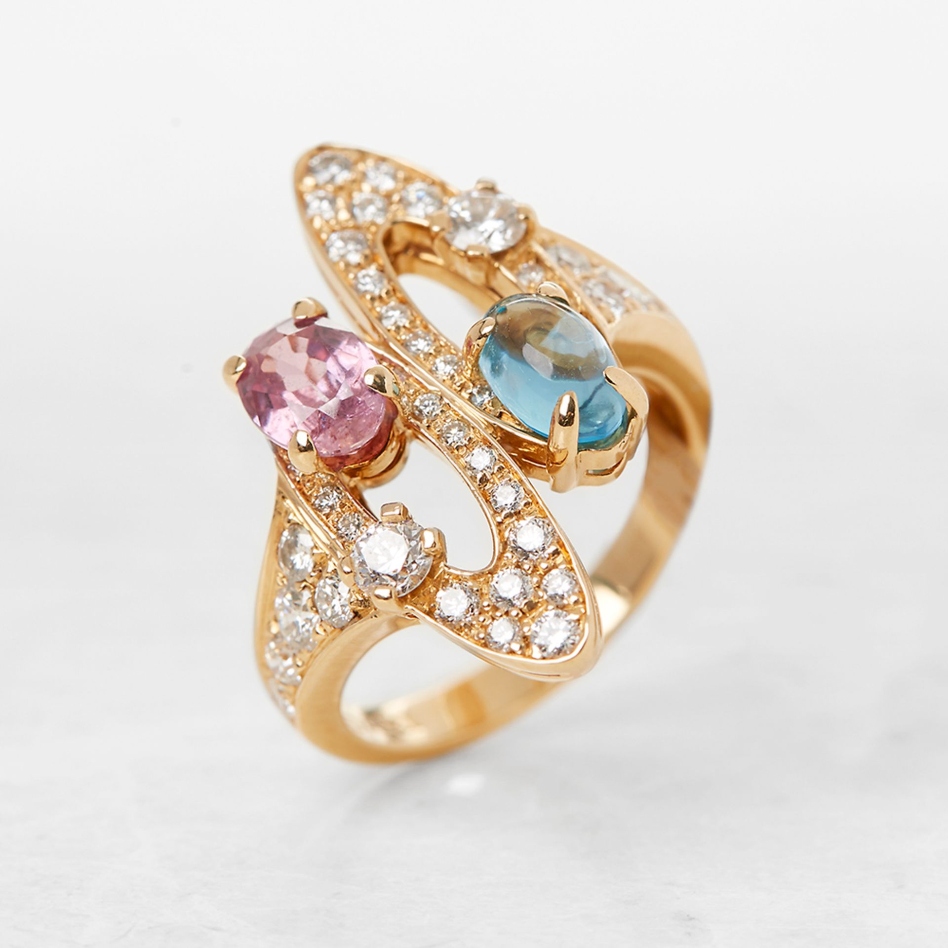 Bulgari 18k Yellow Gold Multi-Gemstone Allegra Ring