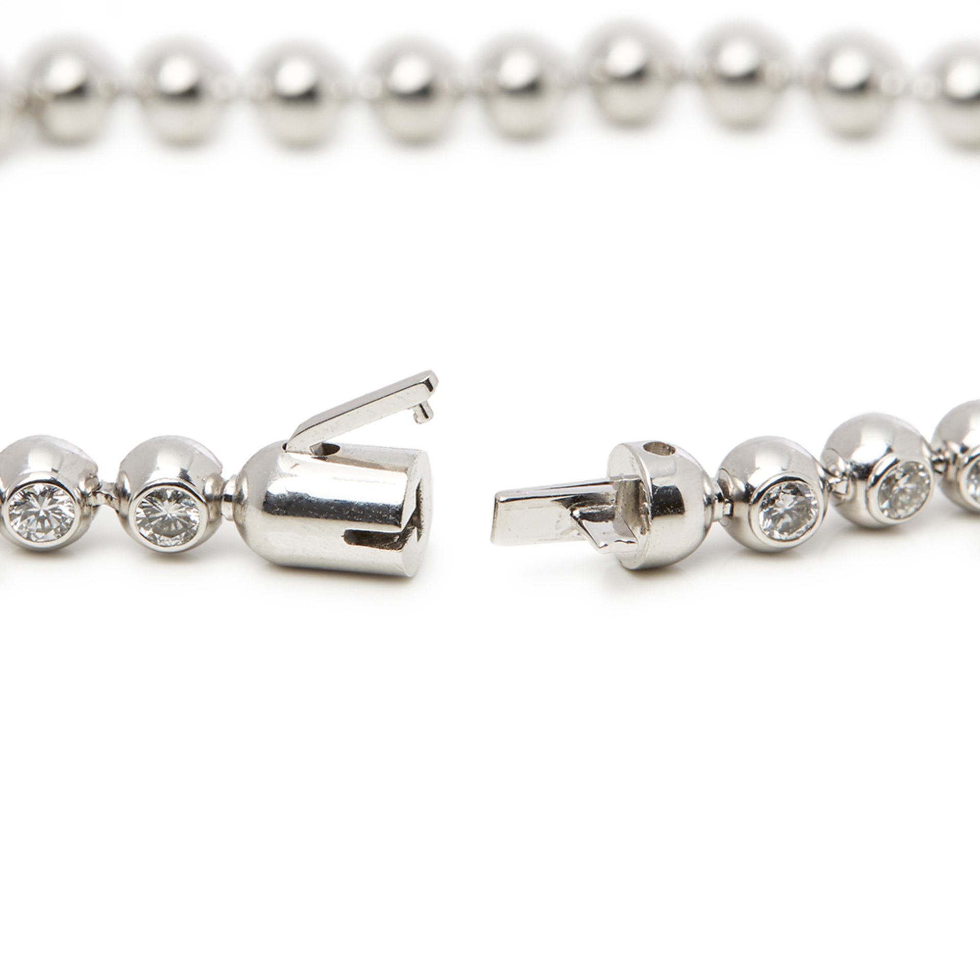 Cartier 18k White Gold Perles de Diamants Bracelet - Bild 6 aus 8