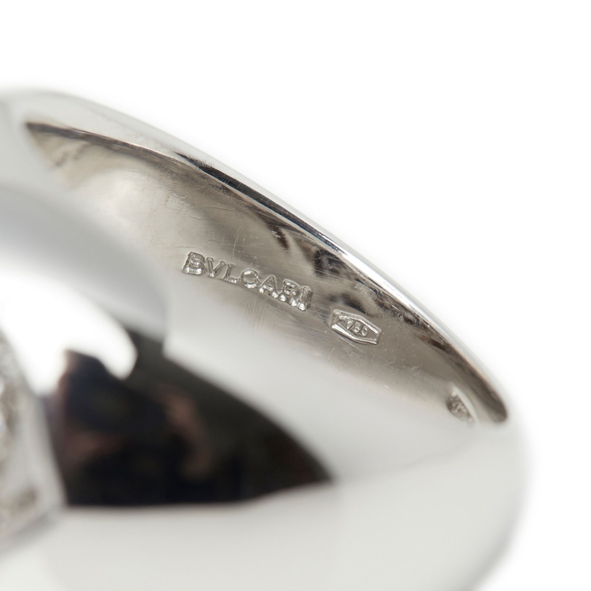 Bulgari 18k White Gold Diamond Doppio Cuore Ring - Image 5 of 8