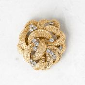 Boucheron 18k Yellow Gold Diamond Brooch