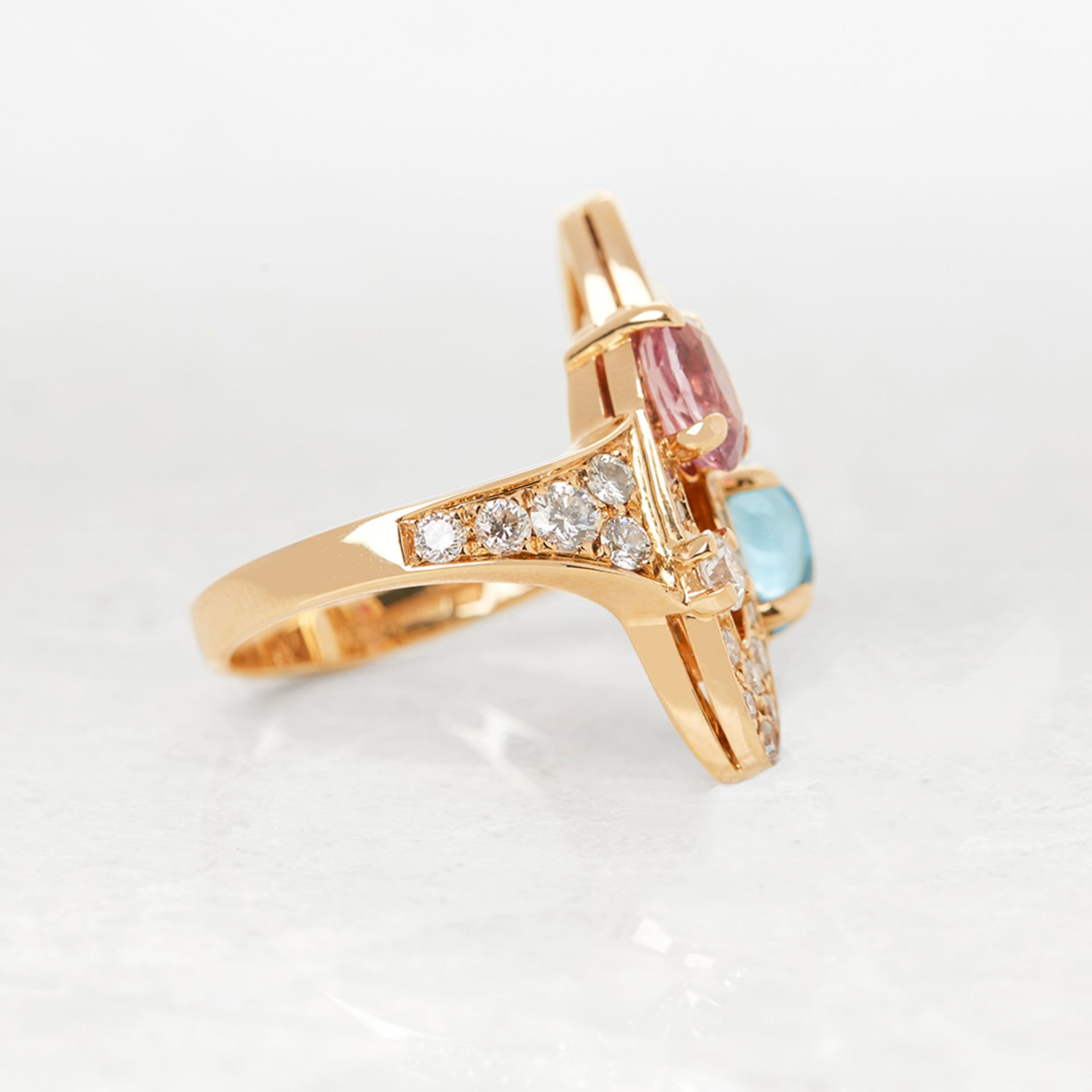 Bulgari 18k Yellow Gold Multi-Gemstone Allegra Ring - Image 4 of 7